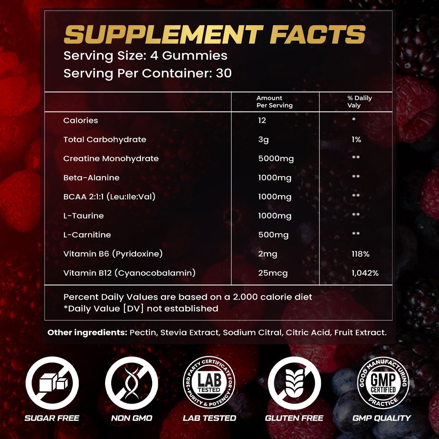 ZyterX Creatine Monohydrate Gummies, 240 Gummies