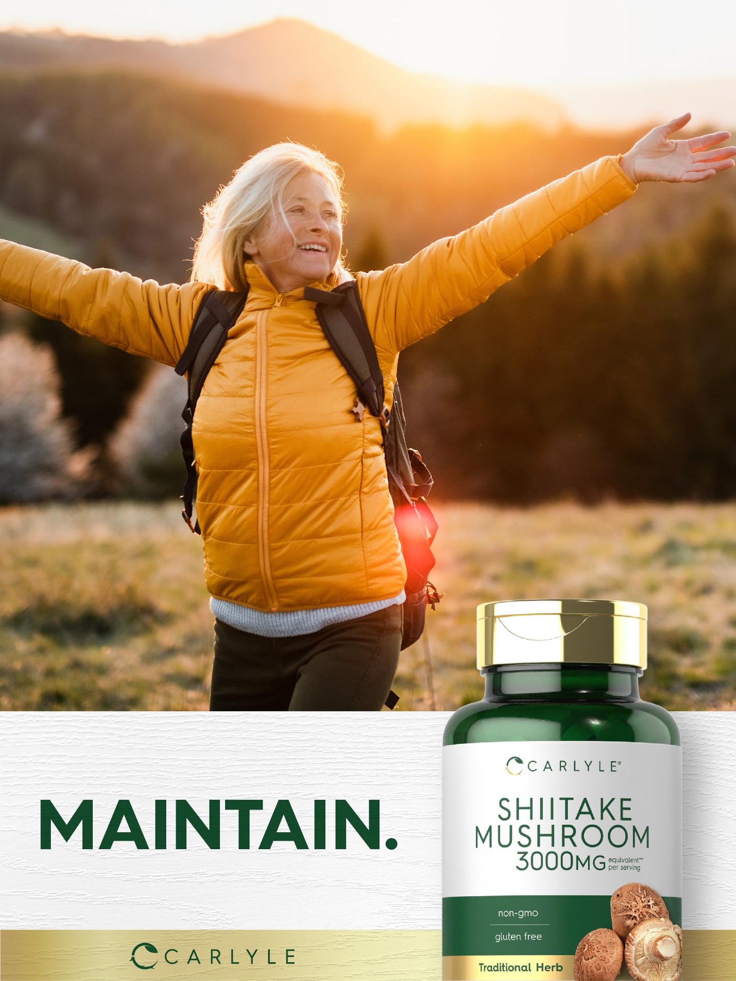 Carlyle Shiitake Mushroom Extract 200 Capsules