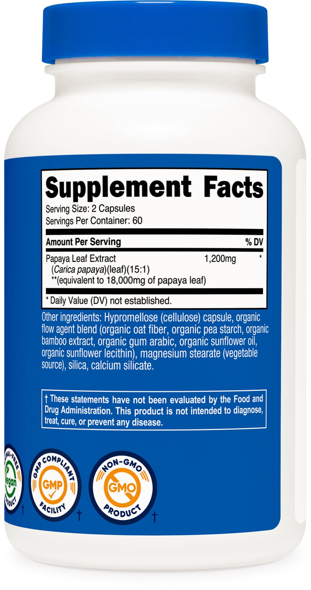Nutricost Papaya Leaf Extract 120 Capsules