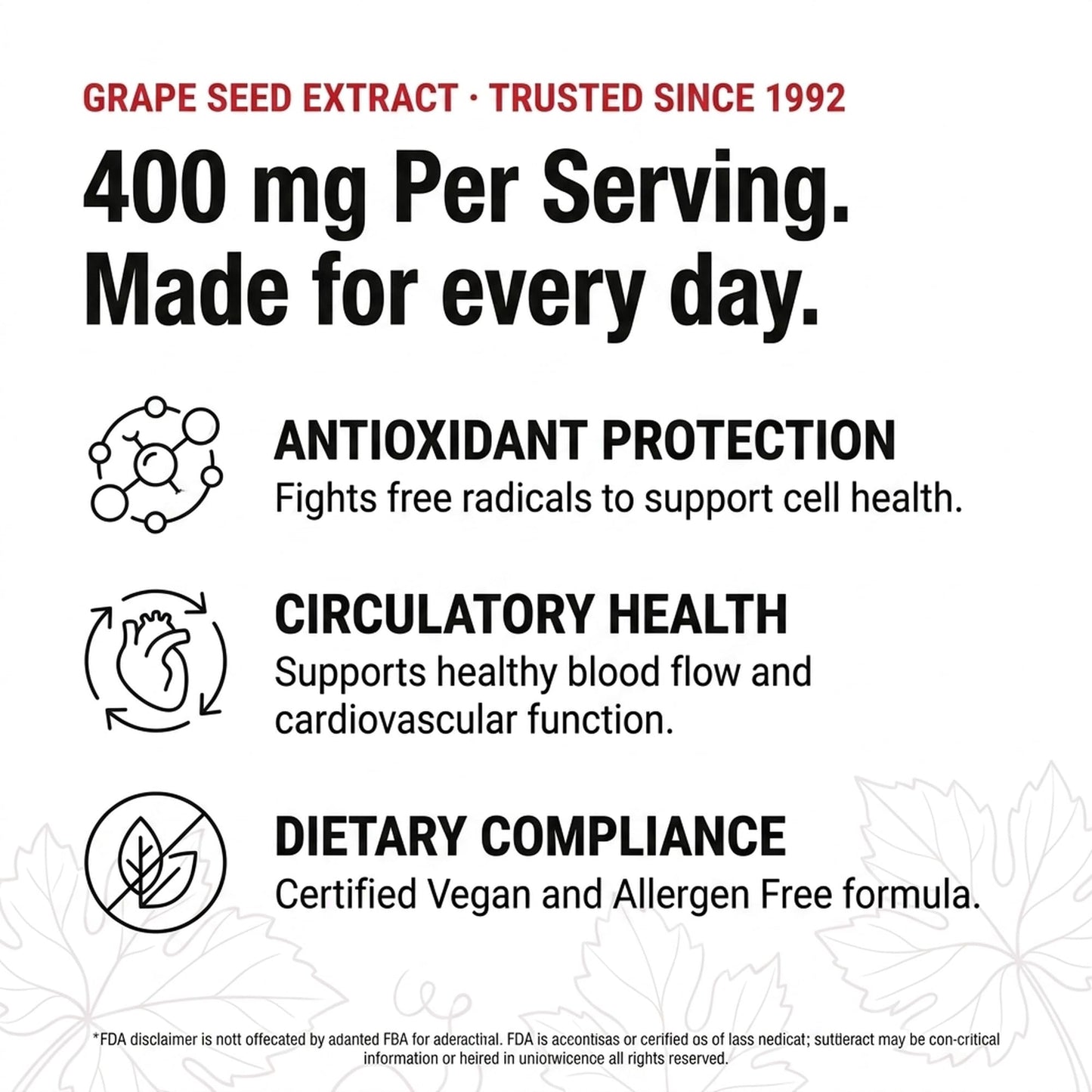 Olympian Labs Grape Seed Extract 400mg Capsule, 100 Count