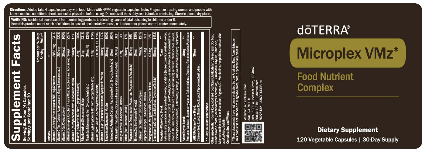 doTERRA MicroPlex VMz Veggie Caps, 120 Count