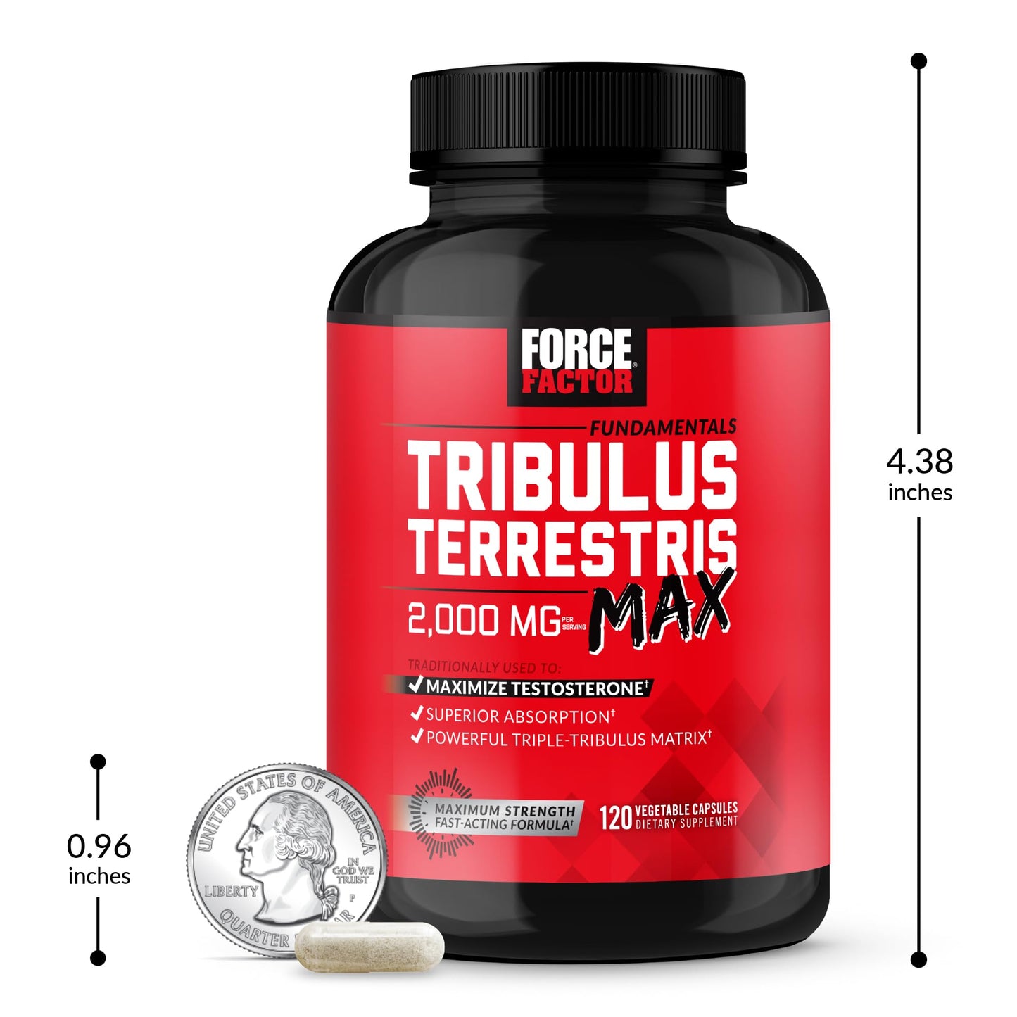 Force Factor Tribulus Terrestris Max for Men 120 Capsules