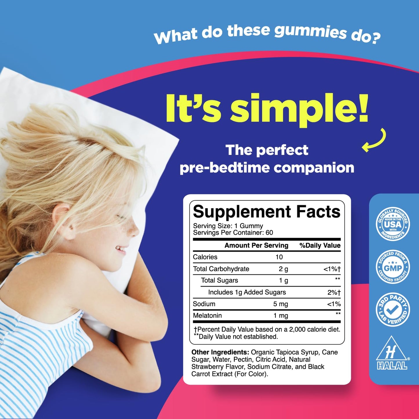 Phytoral Kids Melatonin 1mg Gummies 60 Count