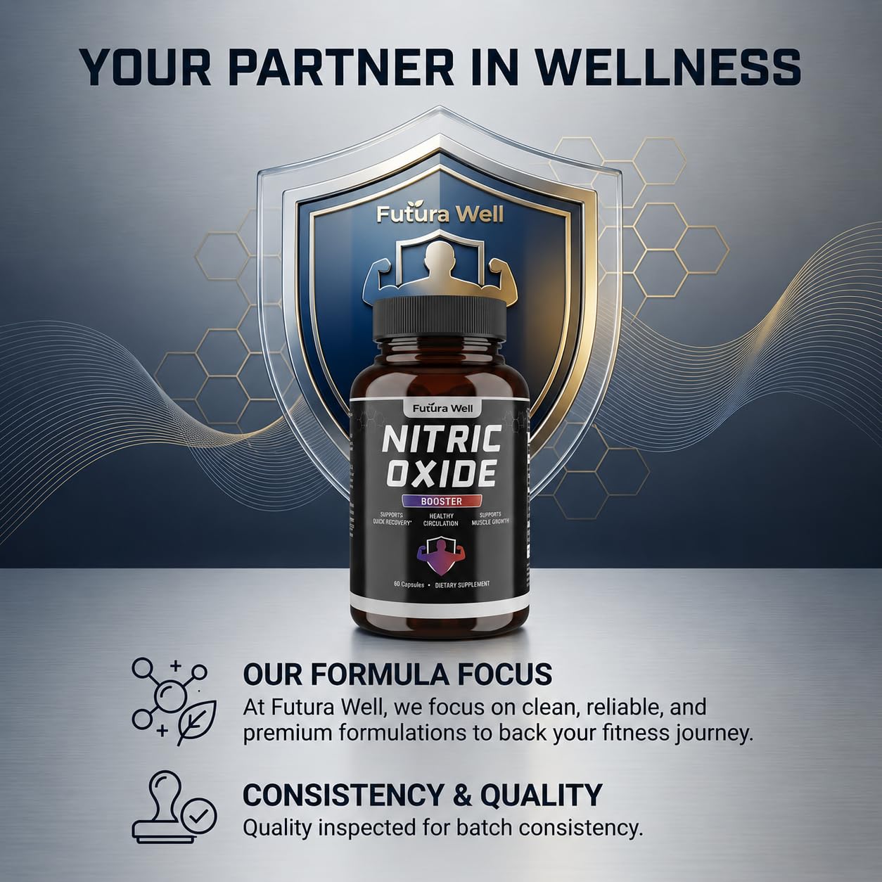 Galriva Nitric Oxide Booster with L-Arginine & L-Citrulline, 120 Tablets