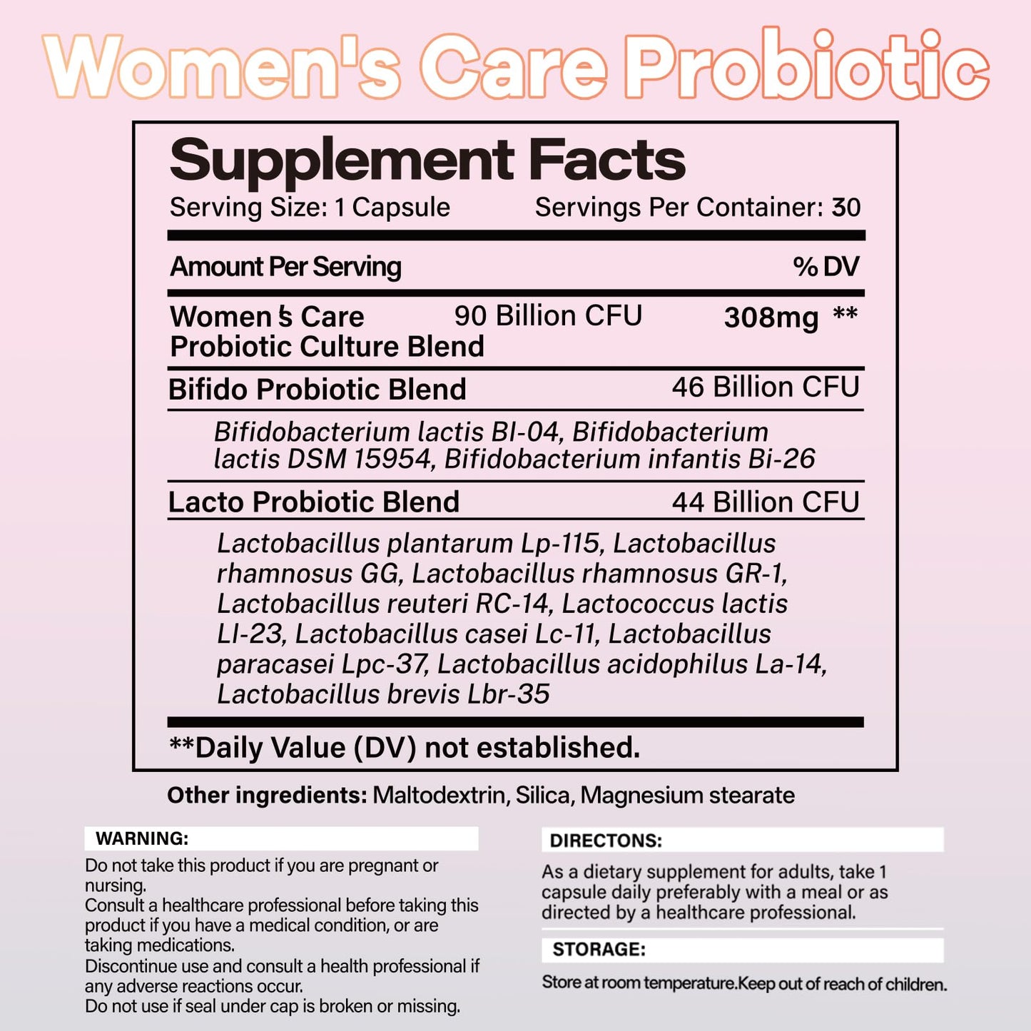 Oopeatol Probiotics for Women 90 Billion CFU 12 Strains Capsules, 30 Count