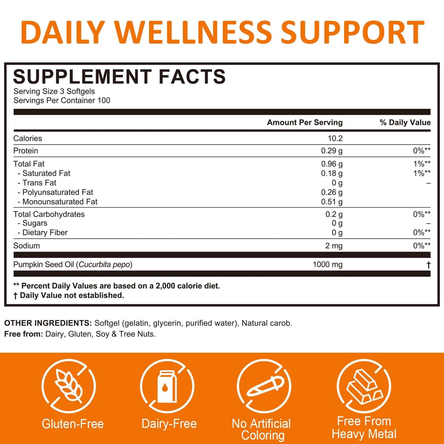 Ruduwu Pumpkin Seed Oil Capsules 2 in 1 with Saw Palmetto Softgels 300