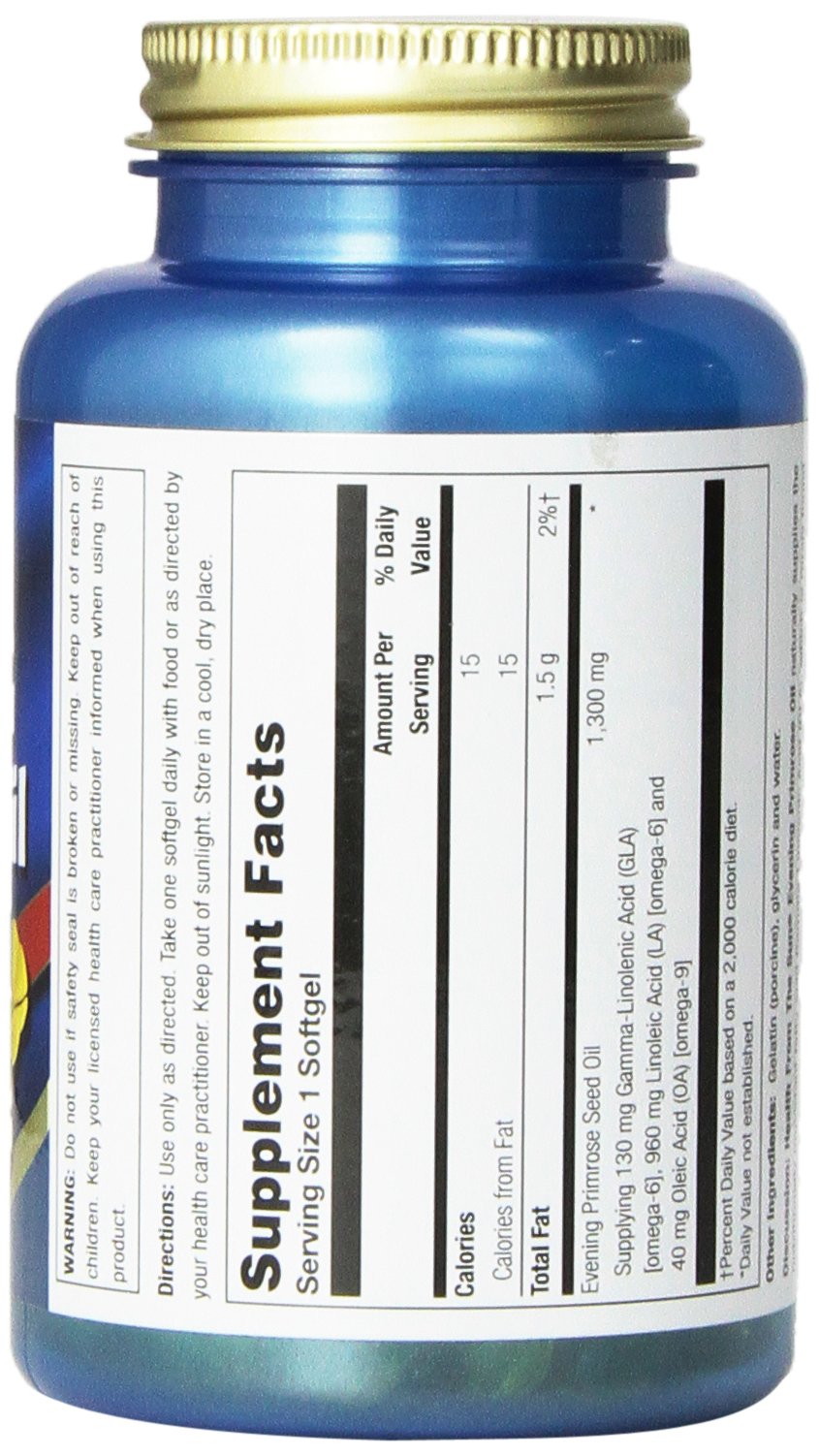 Health From the Sun Evening Primrose Oil 1300 Mg Softgel 120 Count