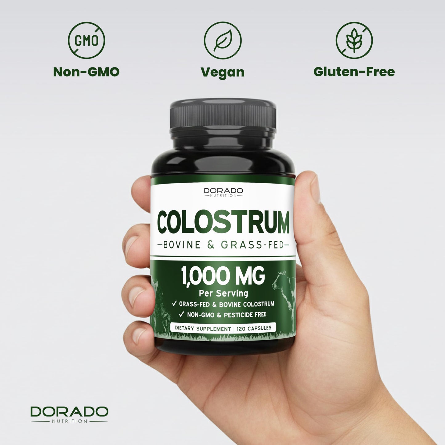 DORADO NUTRITION Colostrum Supplement Capsules 120 Count