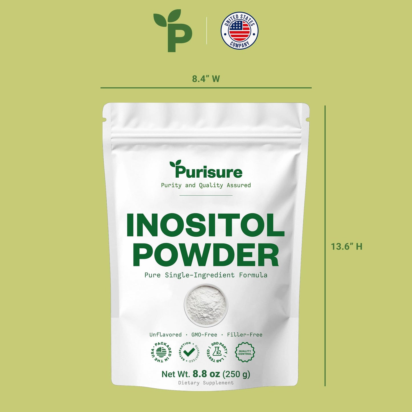 Purusure Inositol Powder 8.81 Ounce