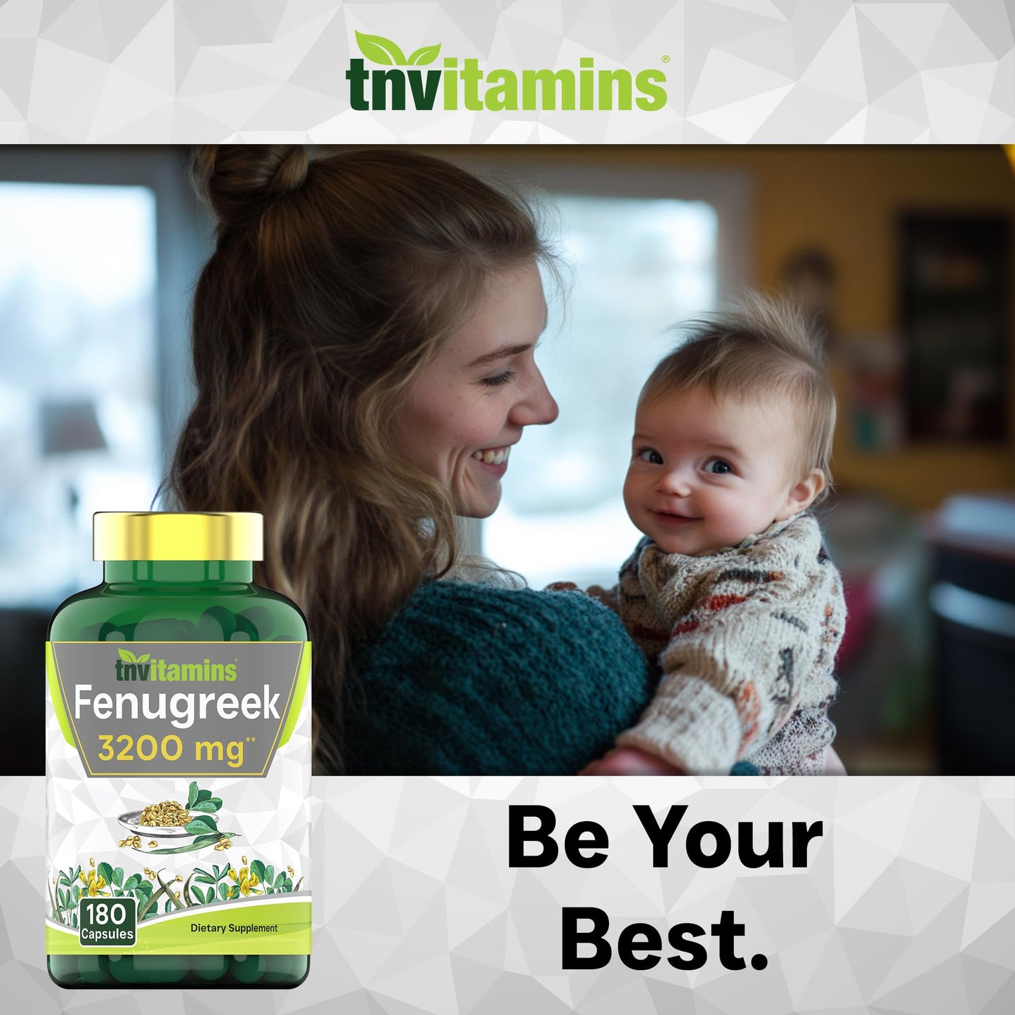 tnvitamins Fenugreek 3200 mg Capsule, 180 Count