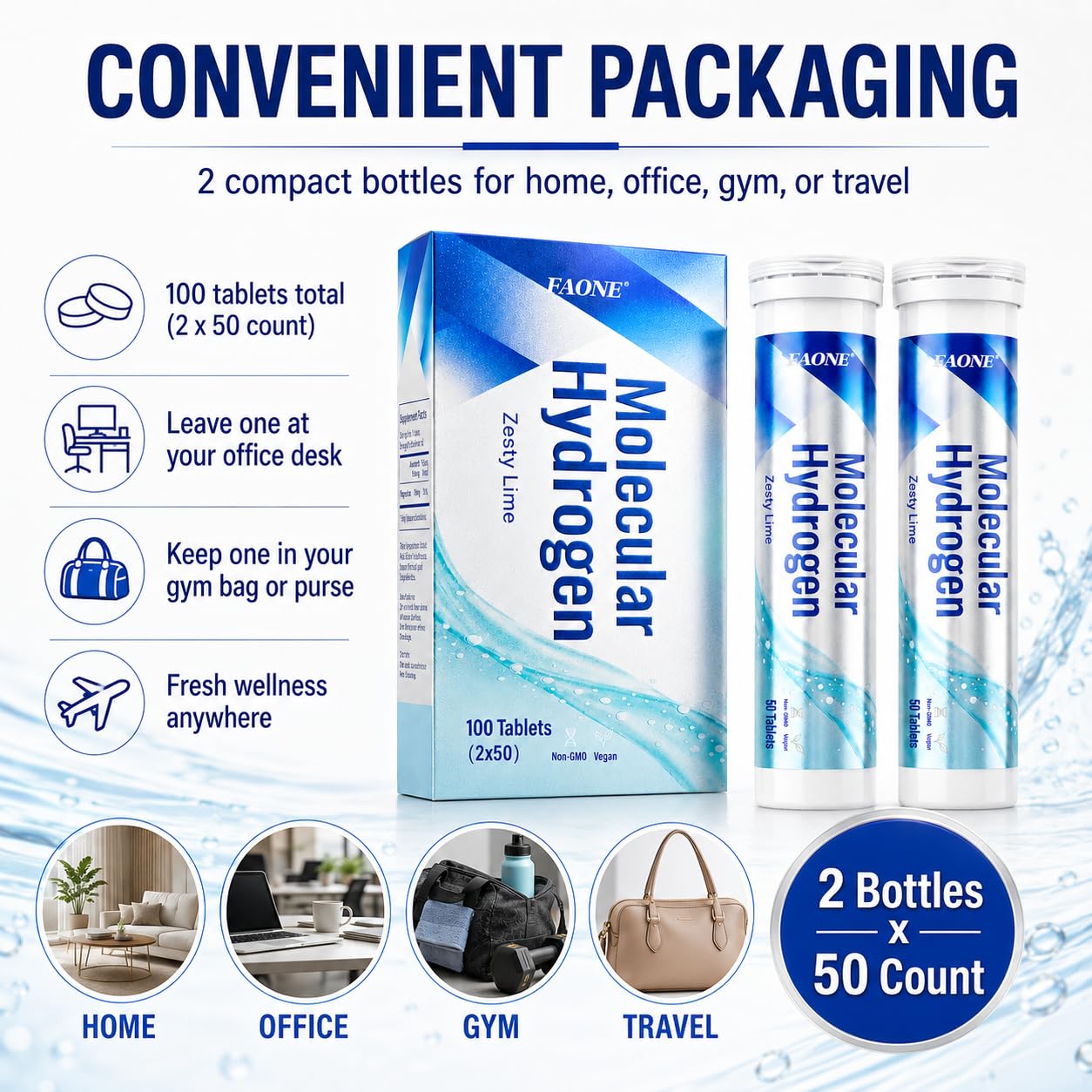 EAONE Hydrogen Water Tablets 100 Tablets