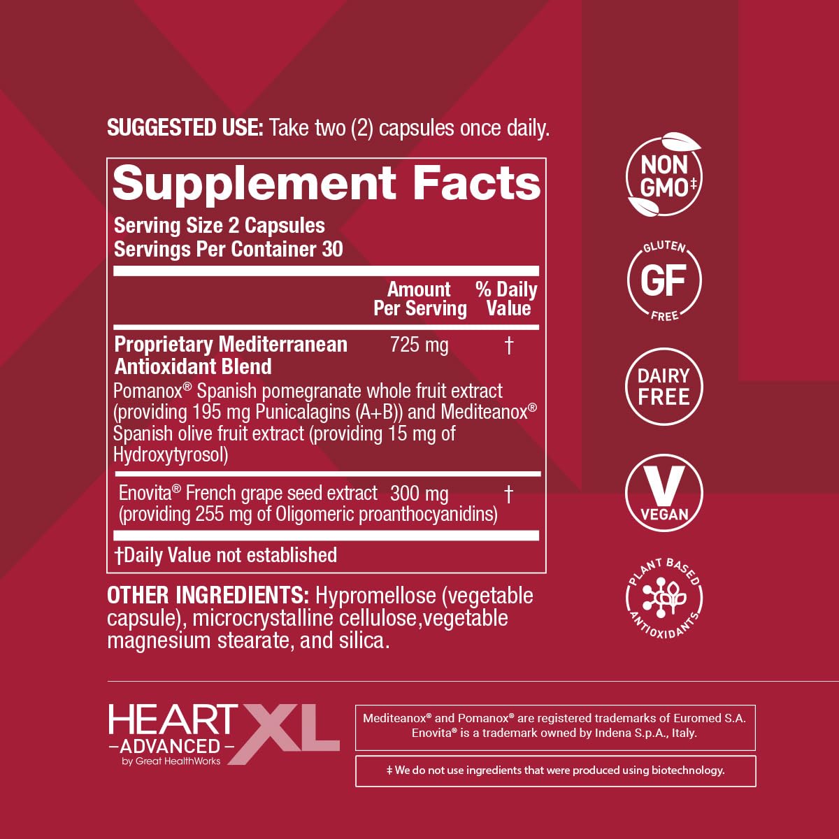 OmegaXL HeartXL Advanced Heart Health Supplement Capsules 60 Count