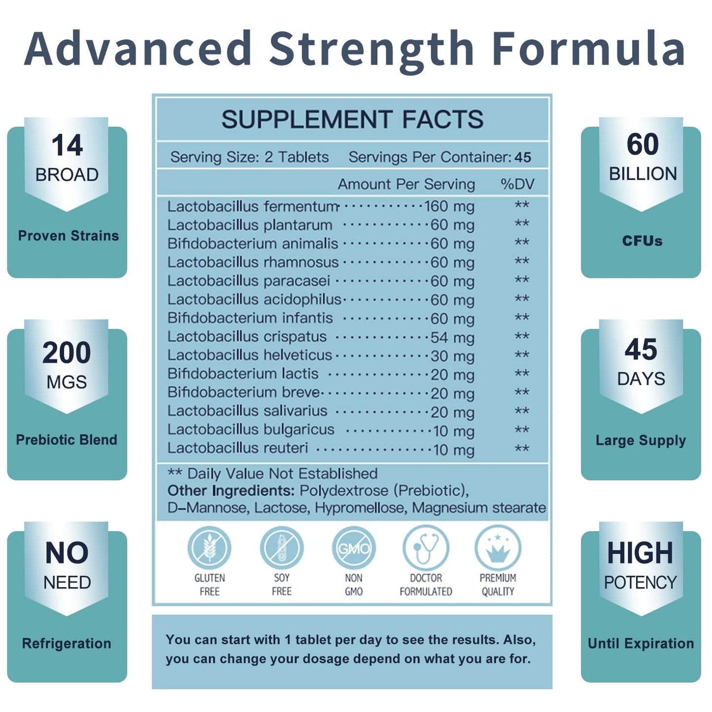 NATURE TARGET Probiotics for Women and Men Tablets 90