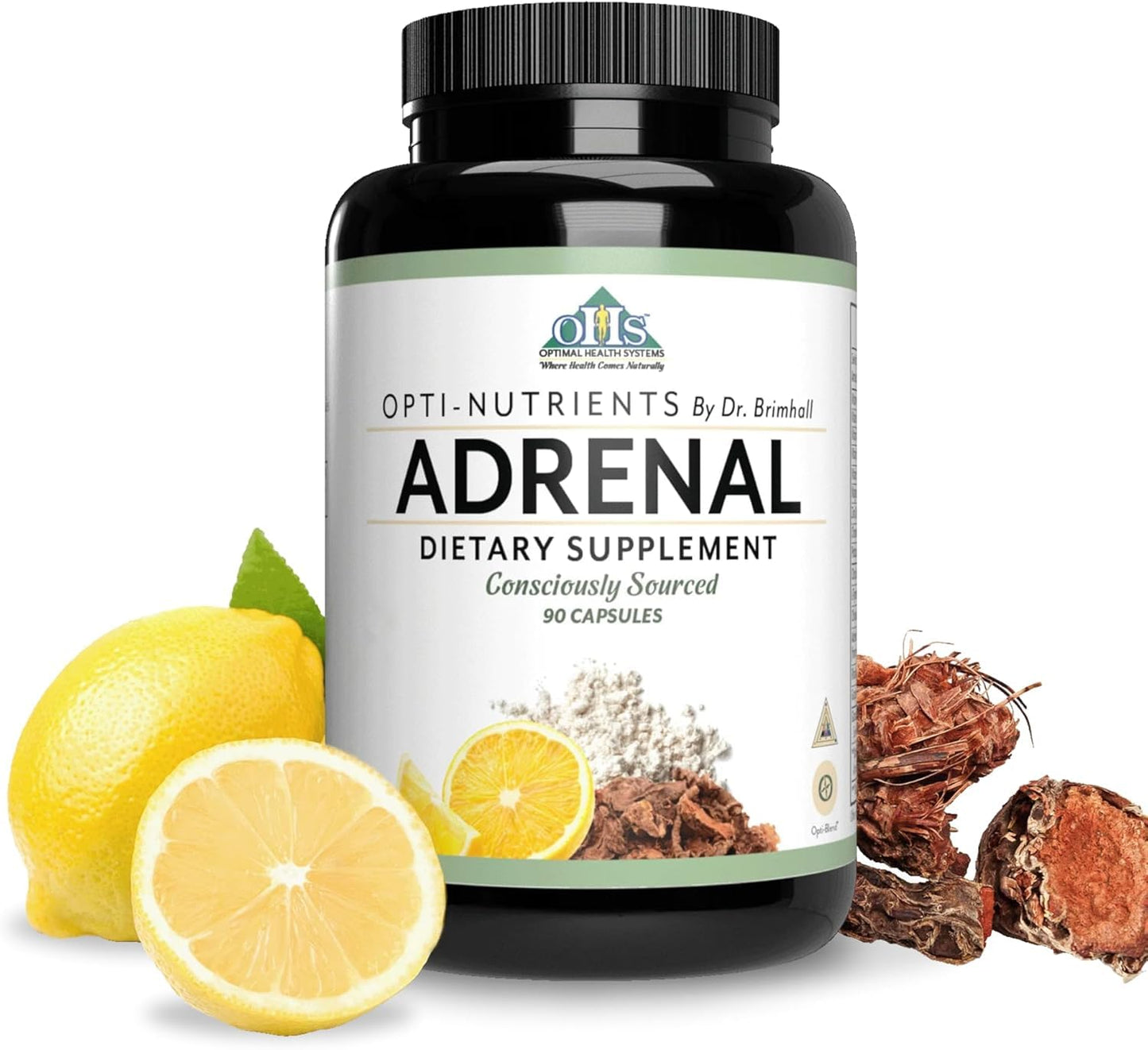 Optimal Health Systems Adrenal Support Capsules Rhodiola Glandular Adaptogen 270 Capsules