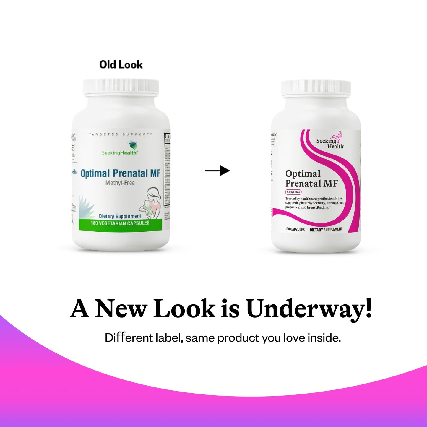 Seeking Health Optimal Prenatal MF Capsules, 180 Count