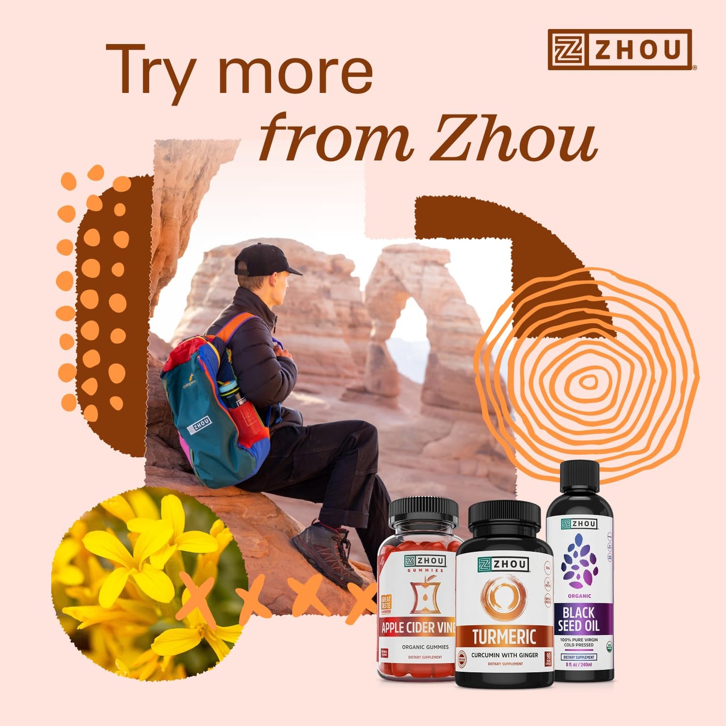 ZHOU Turmeric Curcumin with Ginger, 90 Veggie Capsules