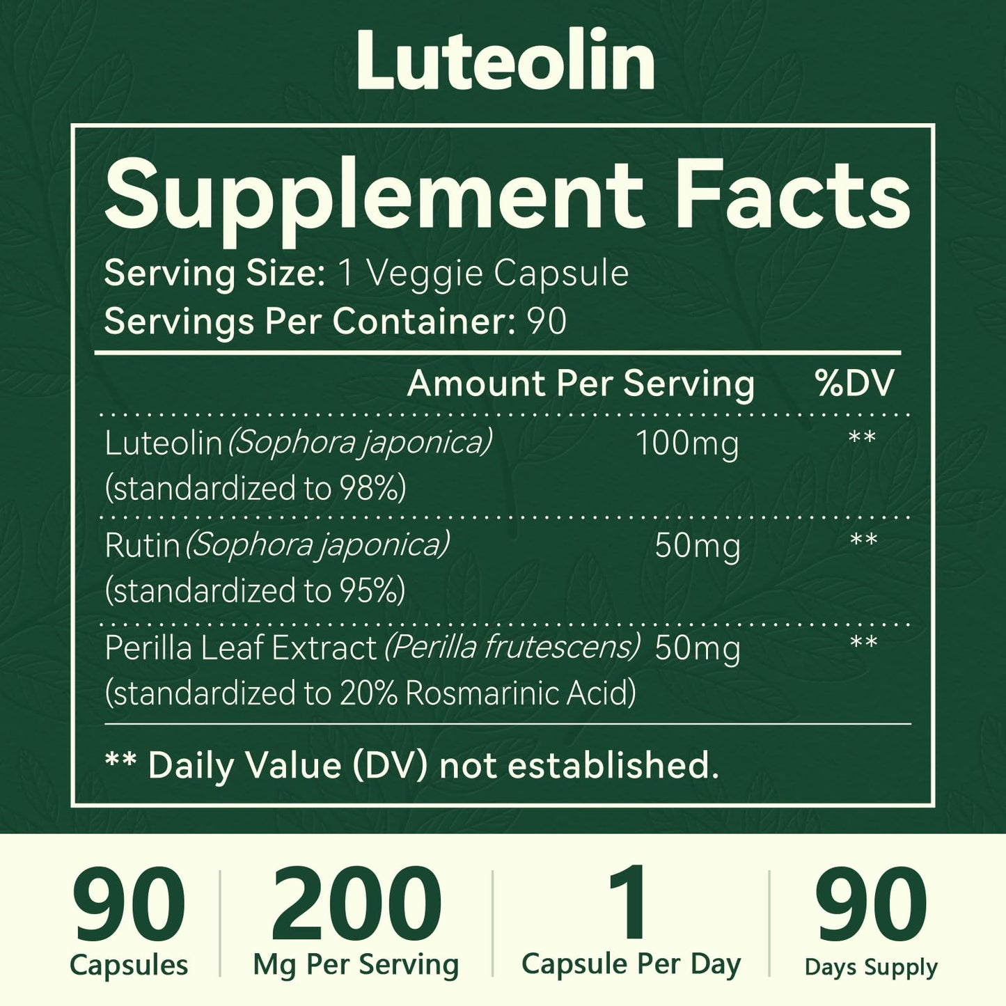 HyberVive Luteolin Supplement Capsule, 90 Count