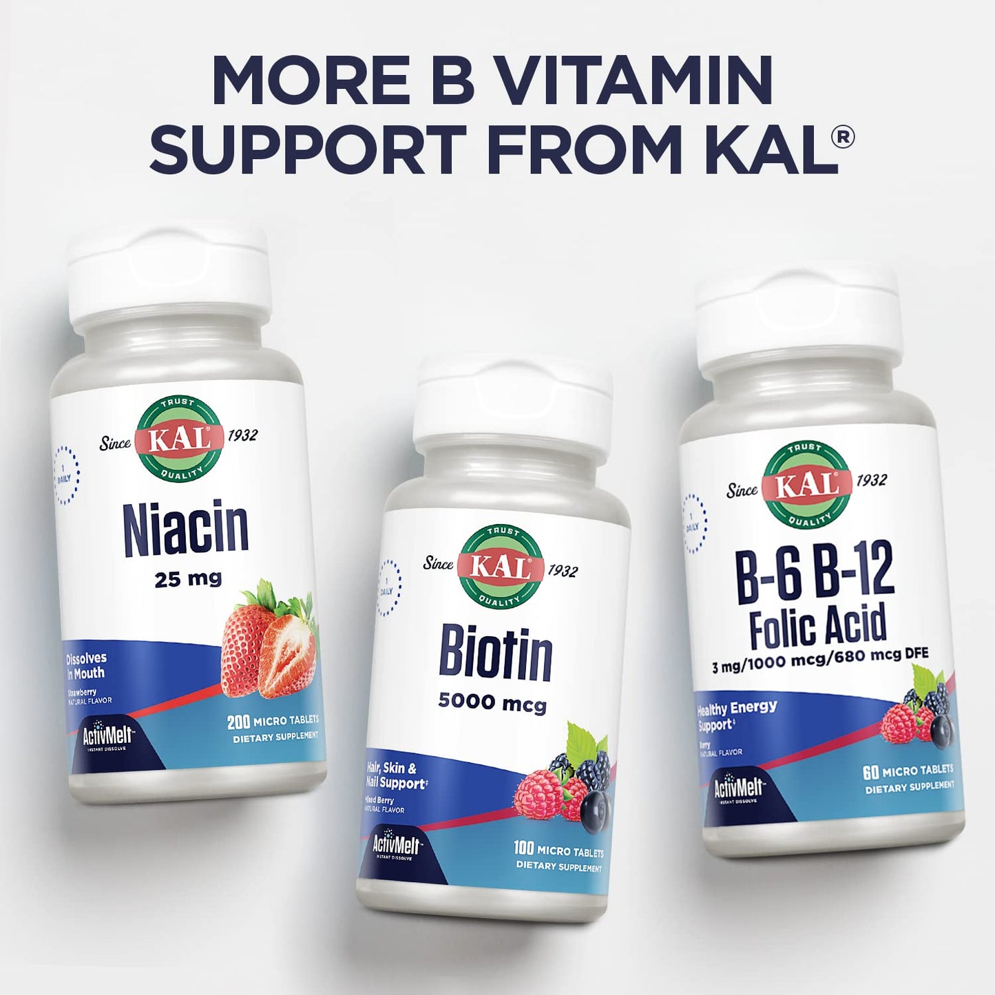 KAL Vitamin B12 Adenosylcobalamin 1000 mcg Lozenges, 90 Count
