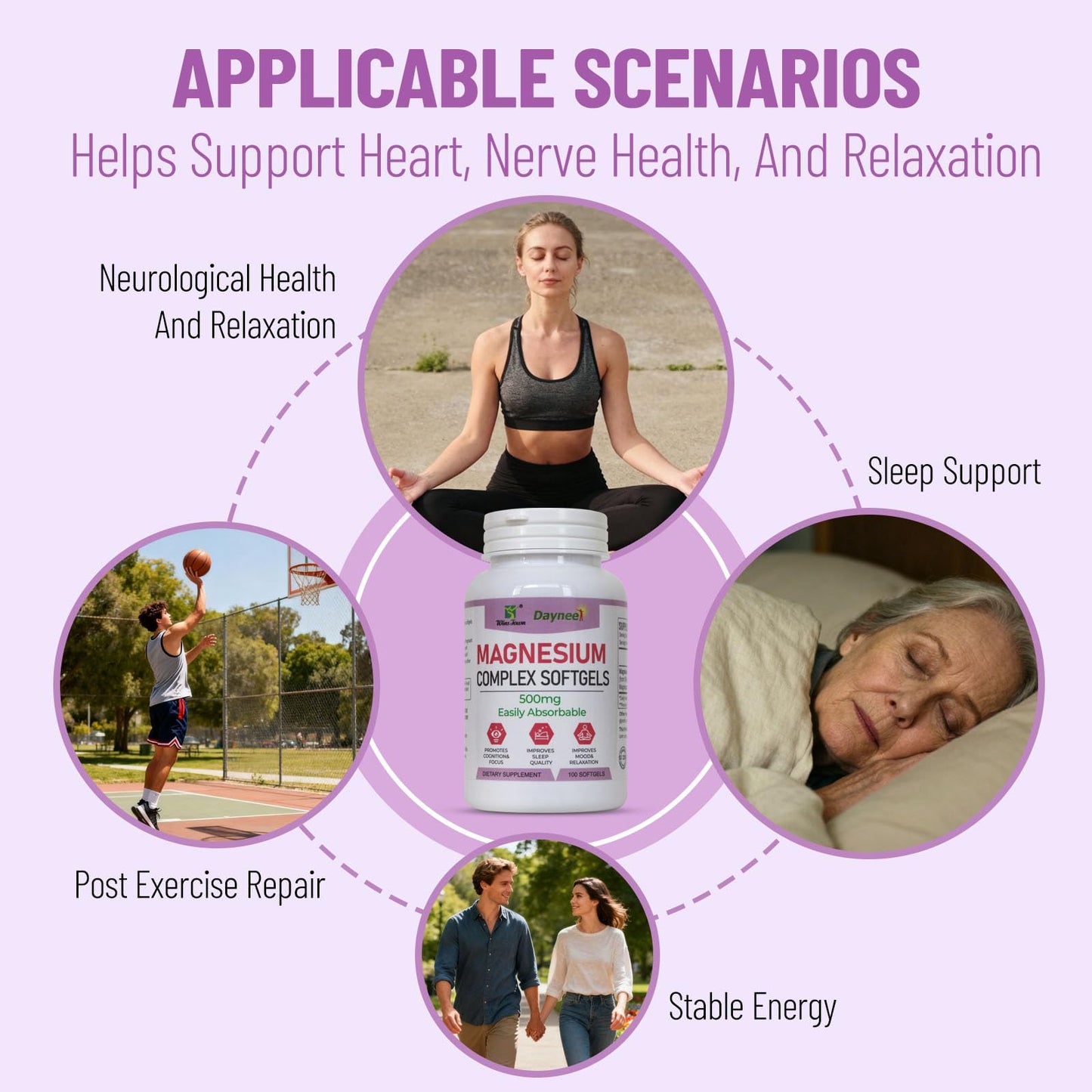 Wins Town Magnesium Complex 500mg Softgels 100