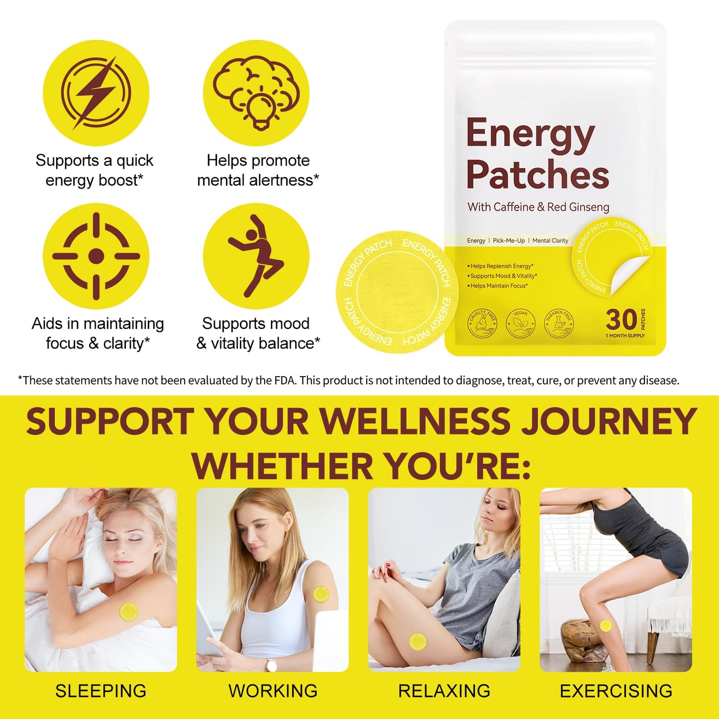 NBTREKTIE Energy Patches 30 Tablets
