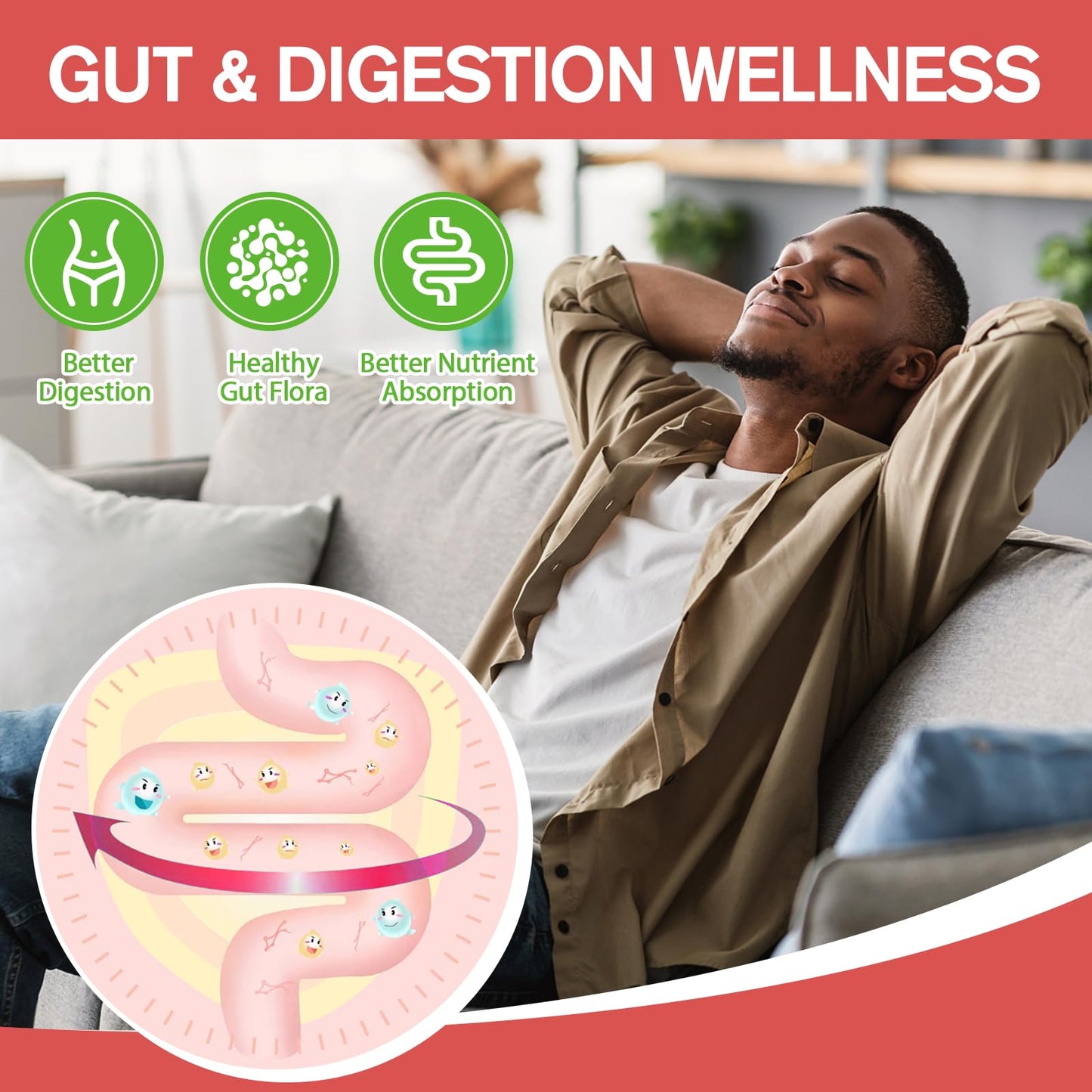 Totaria 9-in-1 Probiotic Prebiotic Fiber Gummies for Adults & Teens, Sugar-Free with Psyllium Husk, FOS, Inulin, ACV & 5 Billion CFU Bacillus Coagulans, 60 Gummies