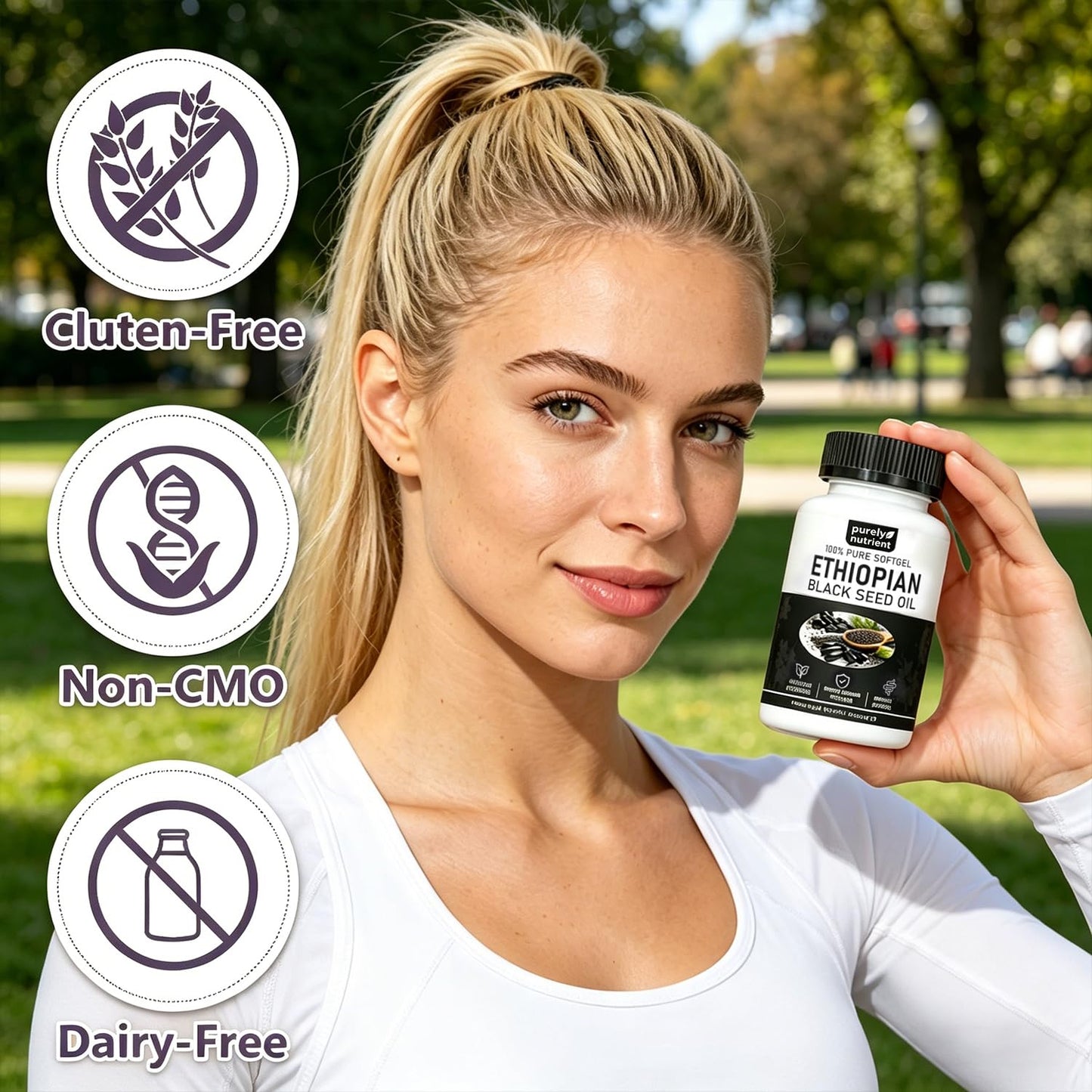 GENTERUN Ethiopian Black Seed Oil Softgels, 240 Softgels