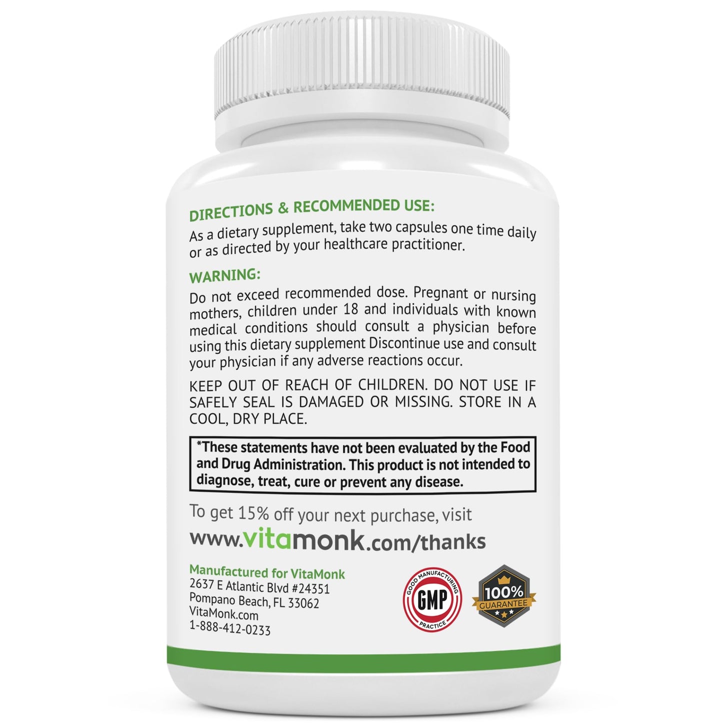 VitaMonk MitoTrax Capsule 60 Count