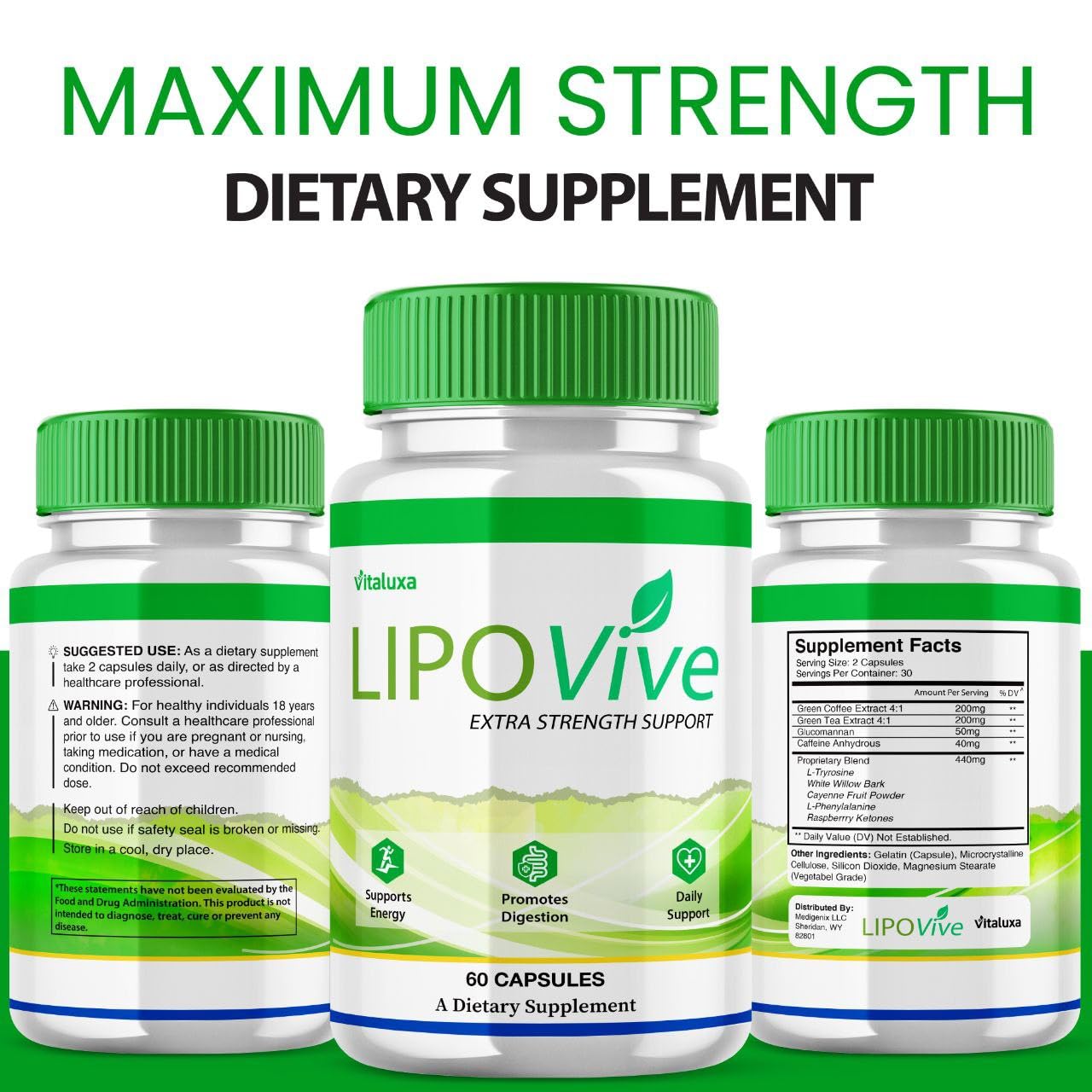 Vitaluxa Lipovive Capsules 120 Count