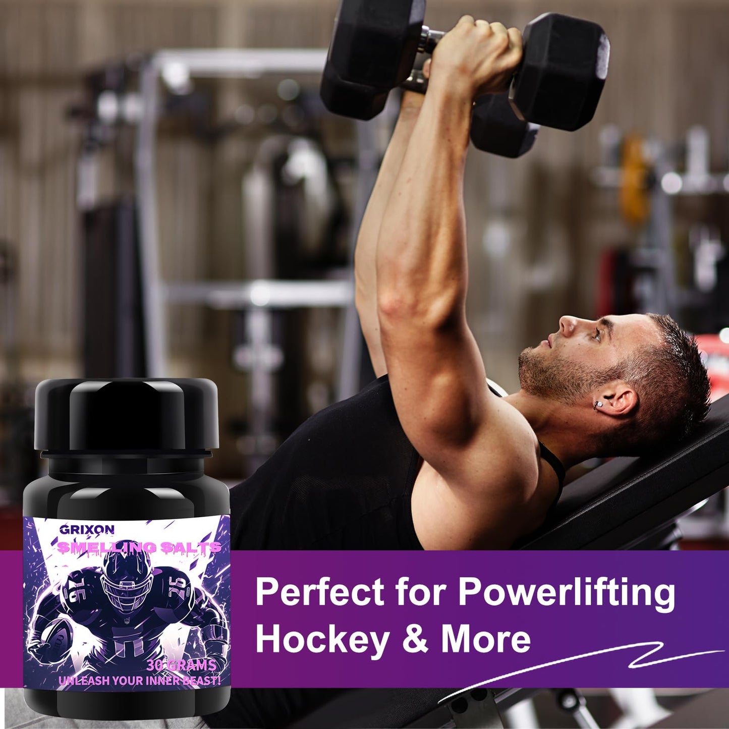 GRIXON Powerful Smelling Salts Powder for Athletes, 1 oz