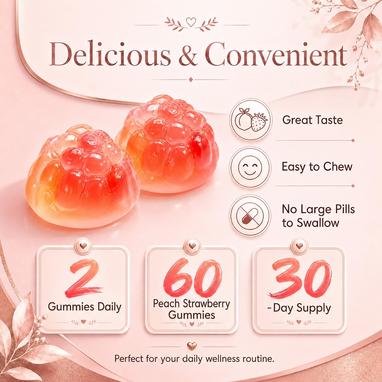 fiocko Probiotics for Women Gummies 60 Count