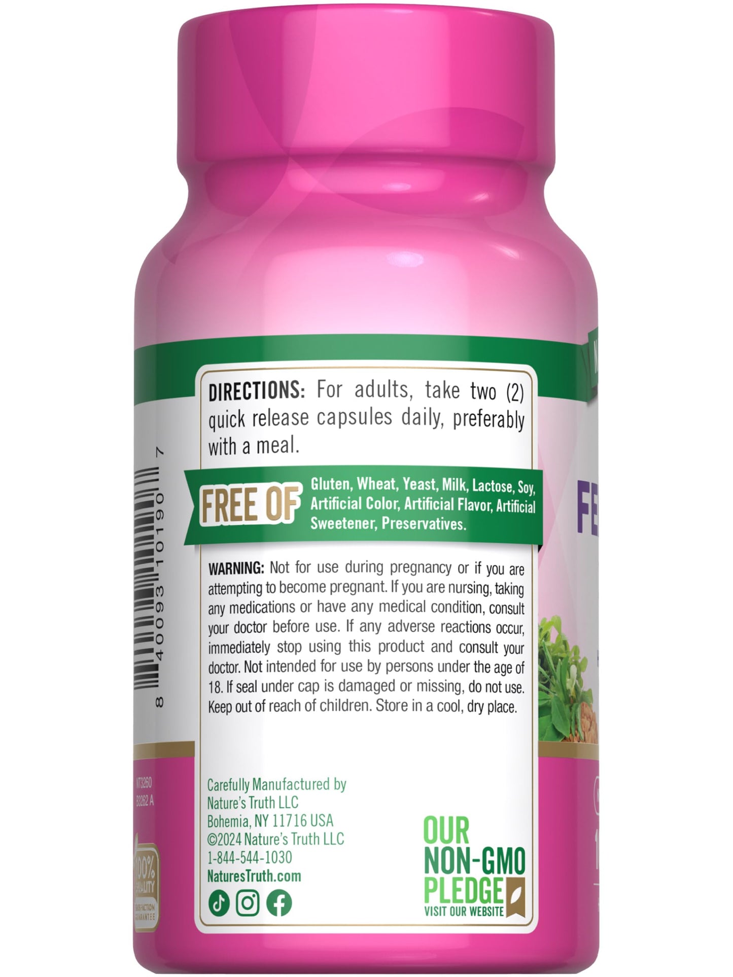 Nature's Truth Fenugreek Seed Capsules 100 Capsules