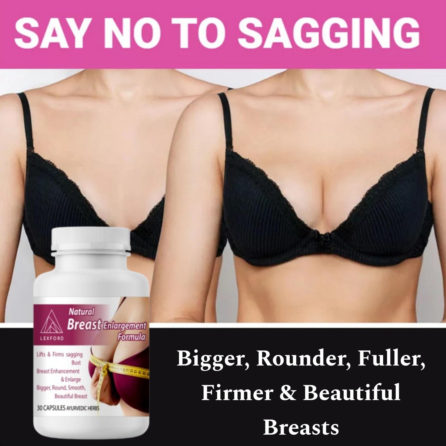 Lexford Enhance Breast Enlargement Pills for Women and Trans-Women Capsule, 30 Count