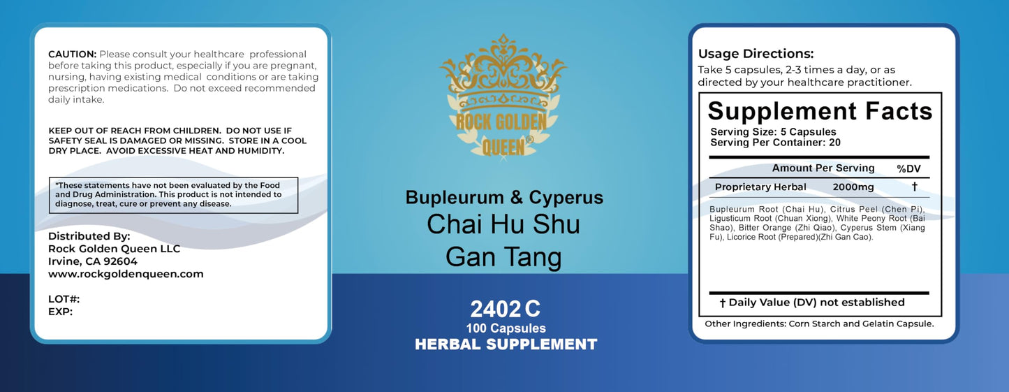Rock Golden Queen Chai Hu Shu Gan Tang/Bupleurum & Cyperus Decoction Capsules, 100 Capsules