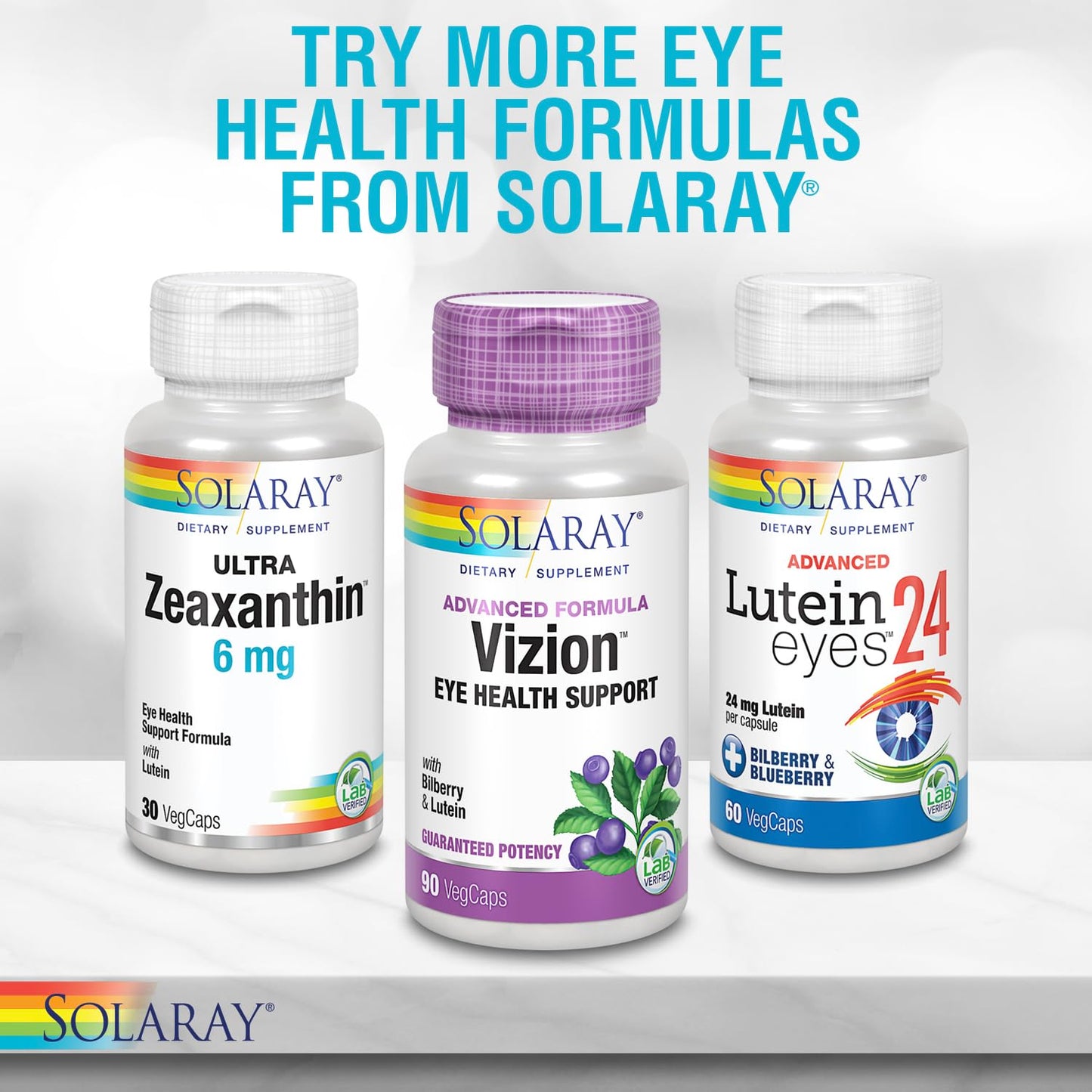 SOLARAY Bilberry & Lutein 160 mg Capsule, 30 Count