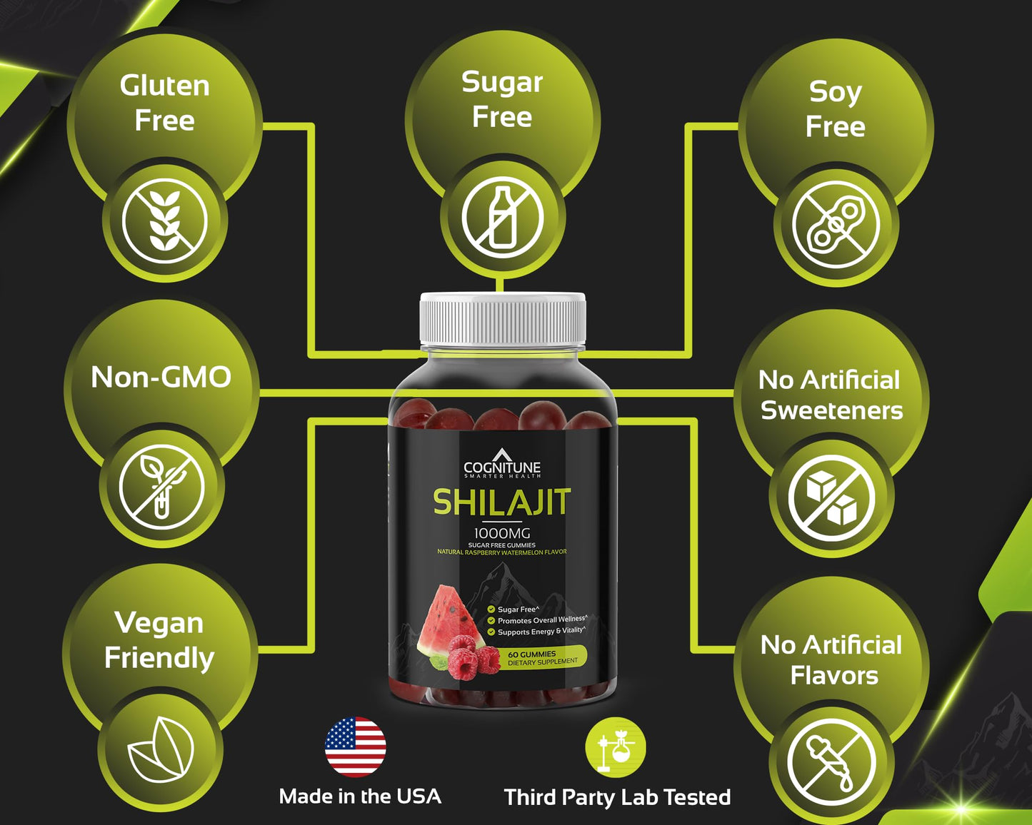 CogniTune Shilajit Gummies 60 Count