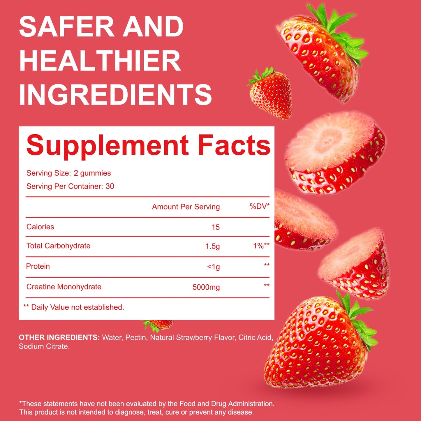 Ubiney Creatine Monohydrate Gummies 120 Count