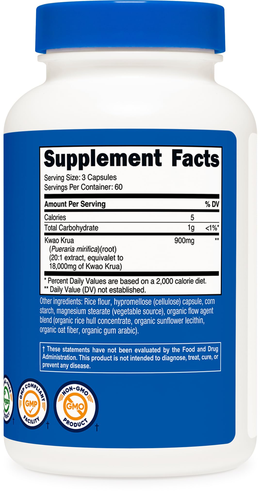 Nutricost Pueraria Mirifica Kwao Krua Extract Capsules, 180 Count