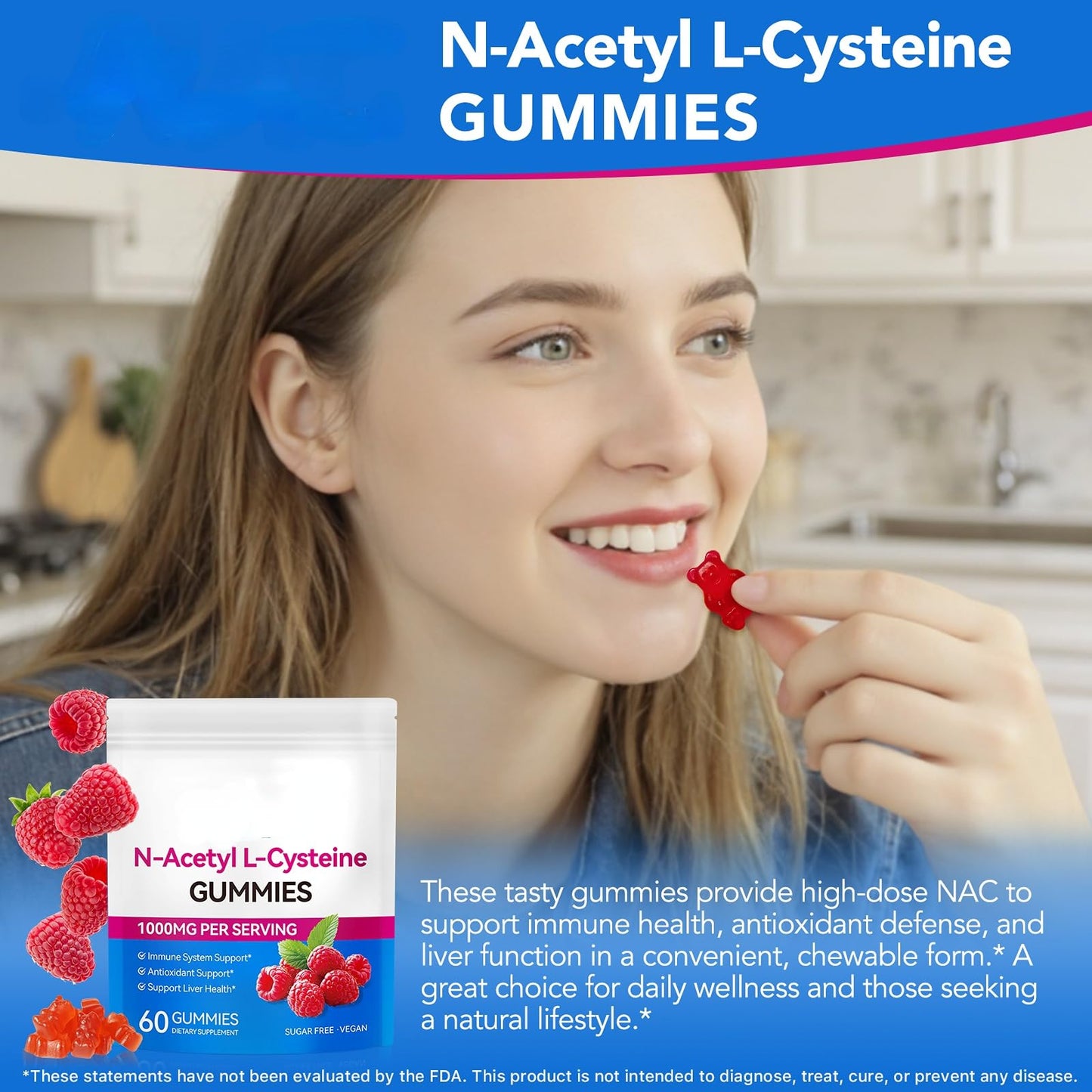 DCTTVHVD N-Acetyl-Cysteine Gummies 60-count