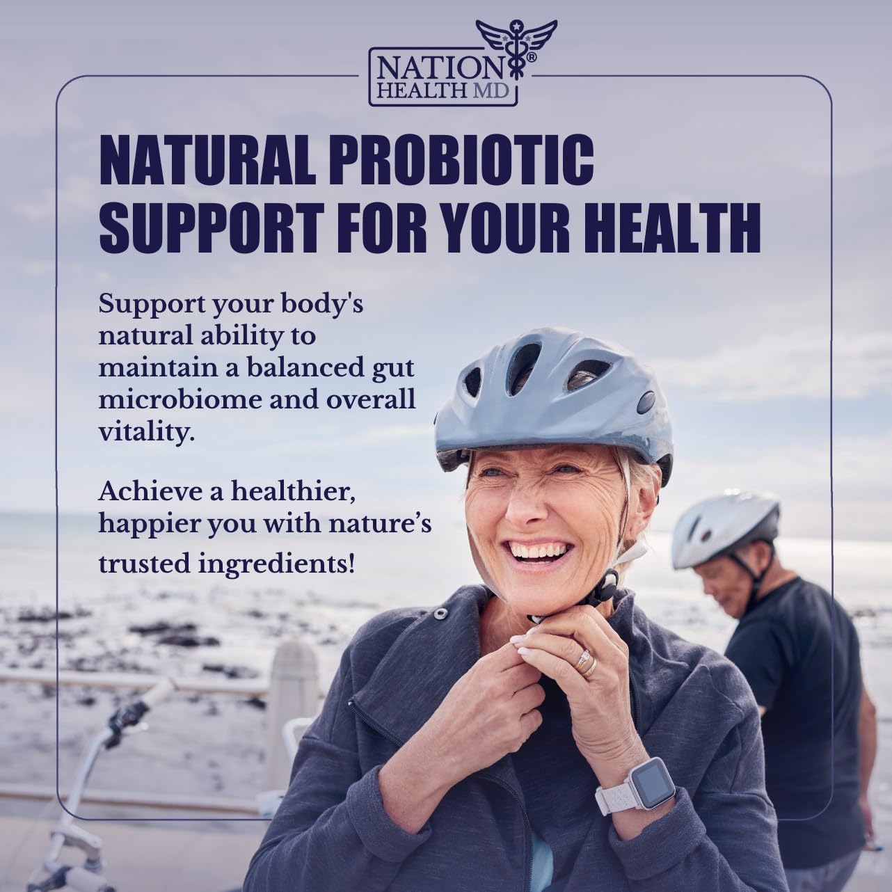 NATION HEALTH MD Balance Biotics Raw Probiotics for Women & Men Capsule, 60 Capsules