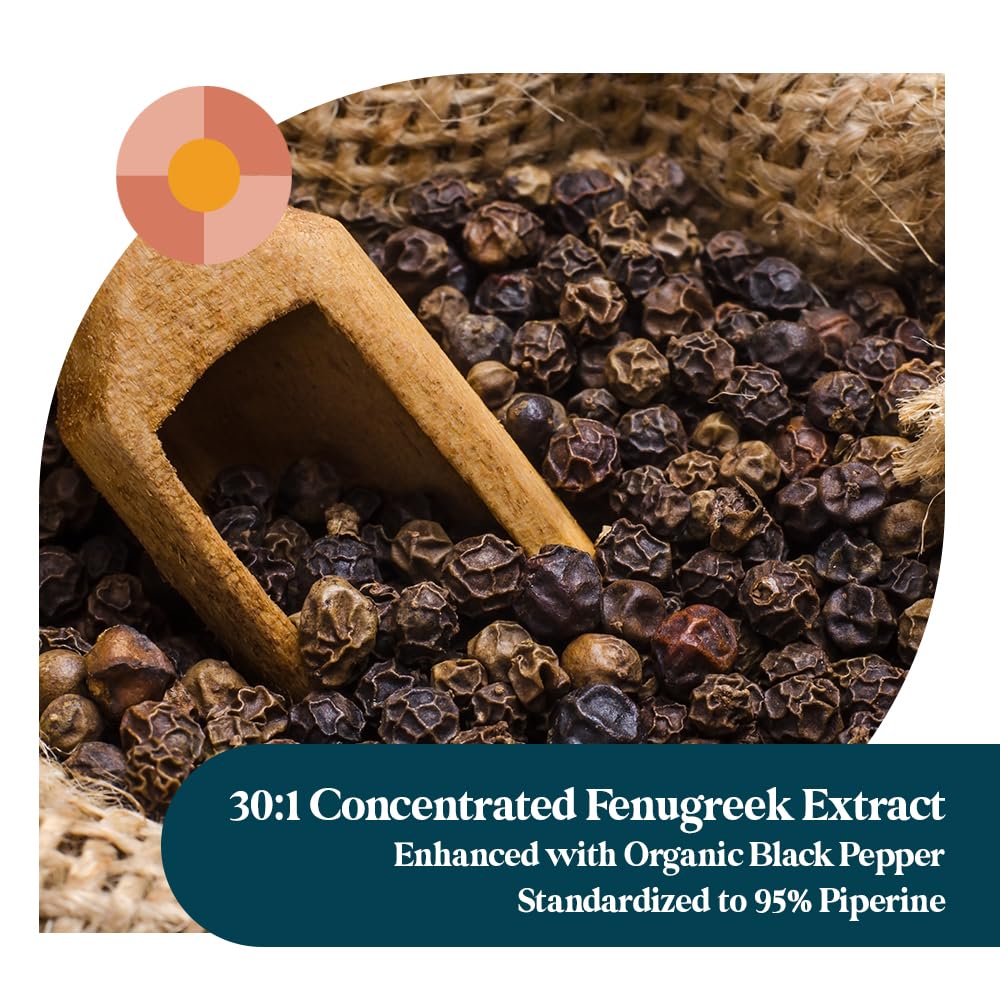 Pattern Wellness Organic Fenugreek Capsules, 30 Count