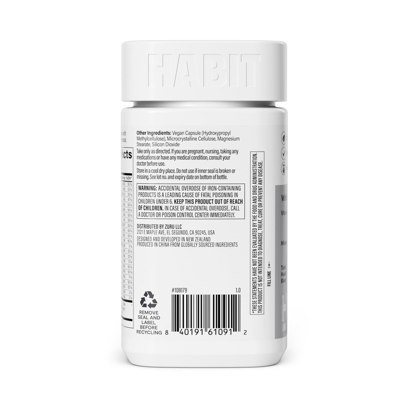 H' Habit Men's Multivitamin Capsule, 60 Count