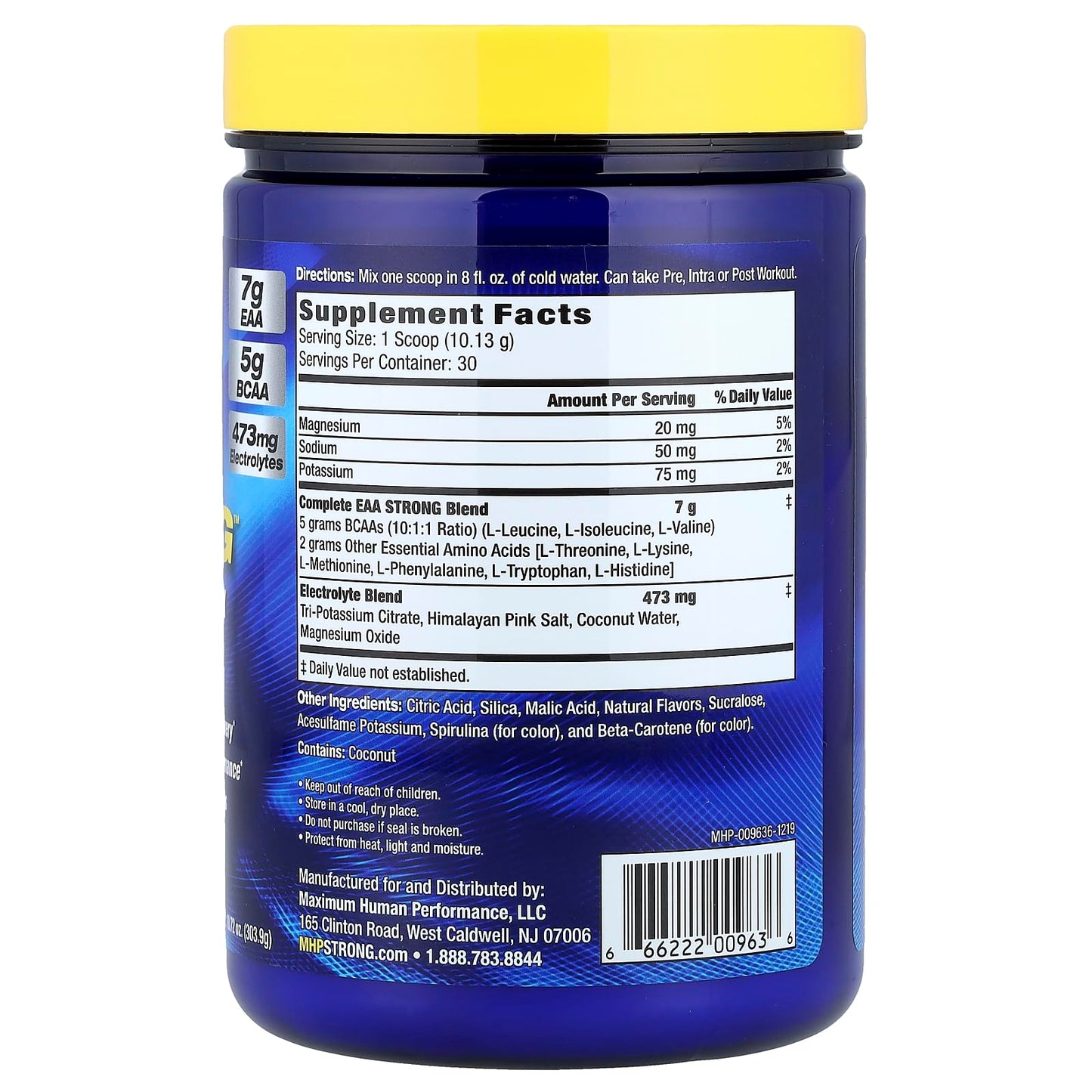 Maximum Human Performance MHP EAA Strong Powder Lemon Lime 1