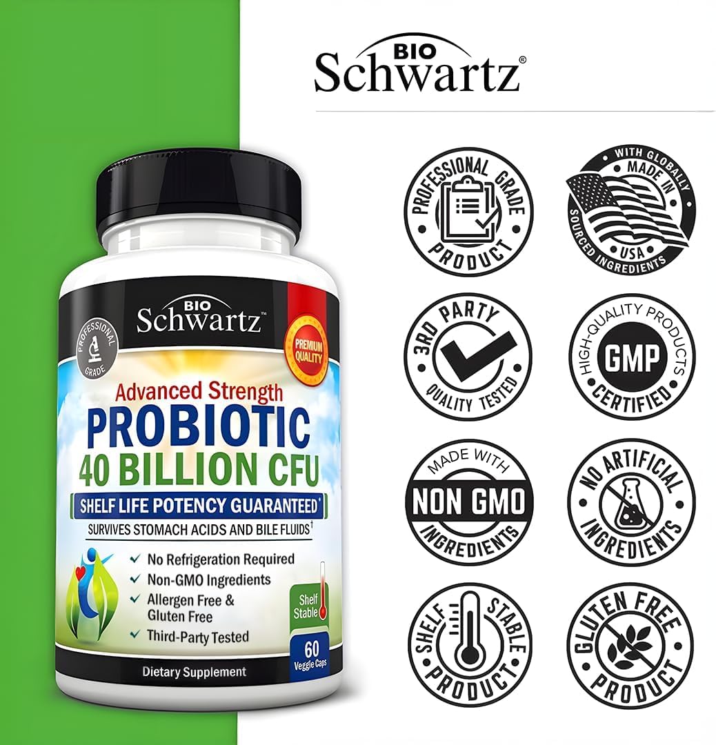 BioSchwartz Daily Probiotic Nutritional Supplement Capsule 60 Count