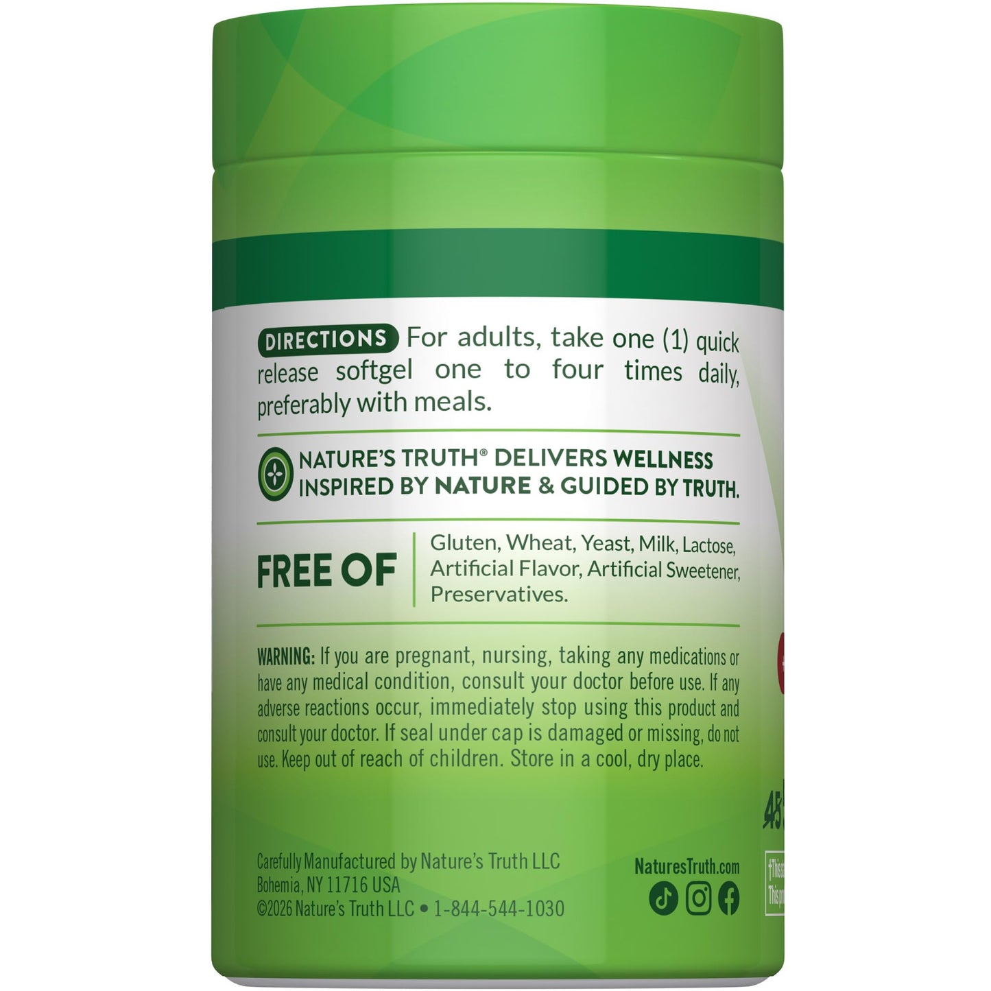 Nature's Truth CoQ10 100mg Softgels, 50 Count