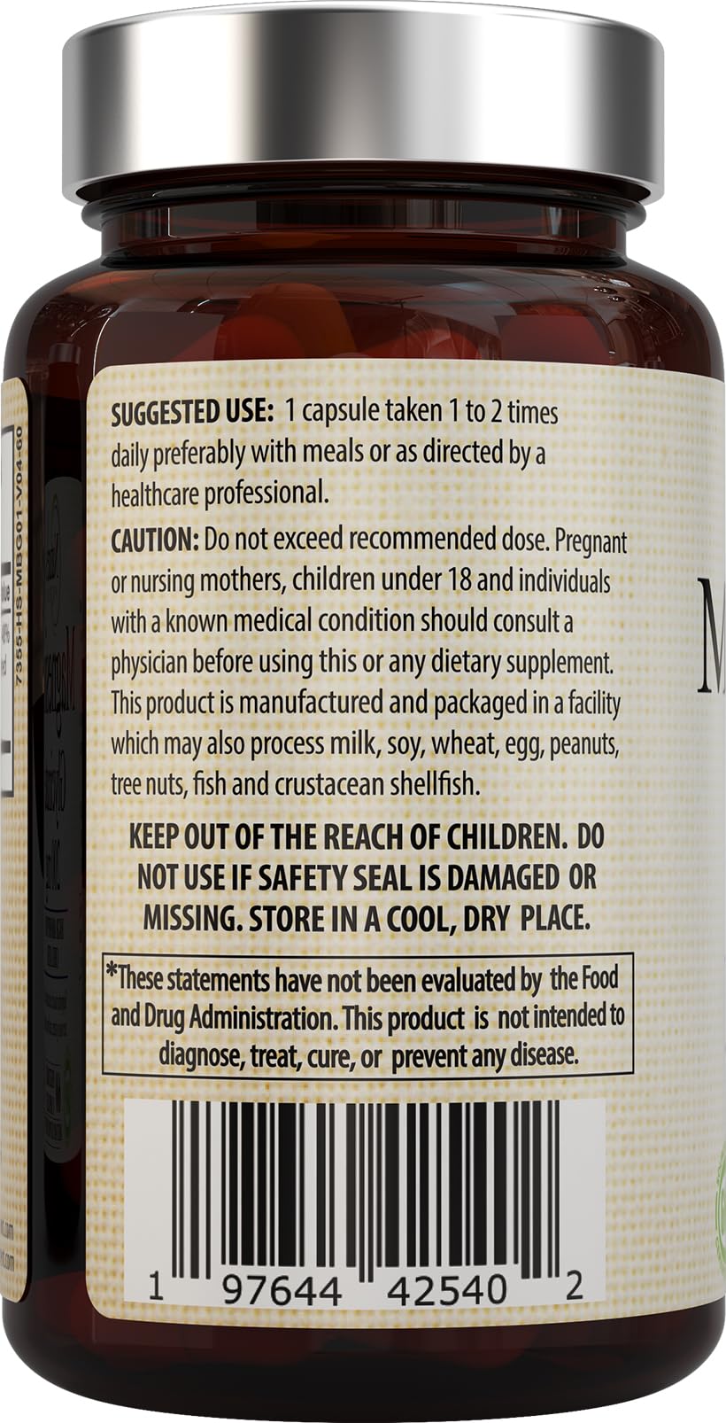 Nature's Potent Magnesium Glycinate 200mg Capsule, 60 Capsules