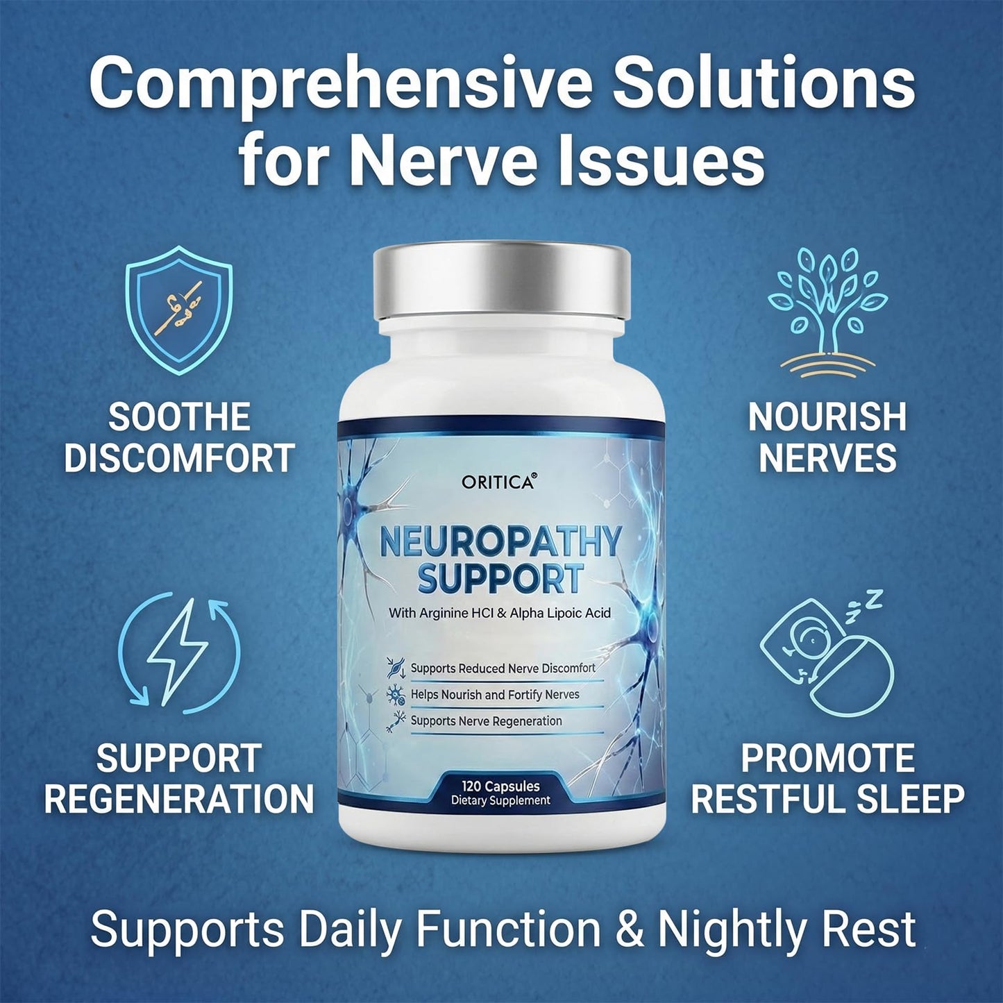 ORITICA Nerve Savior for Neuropathy Softgel 120 Count