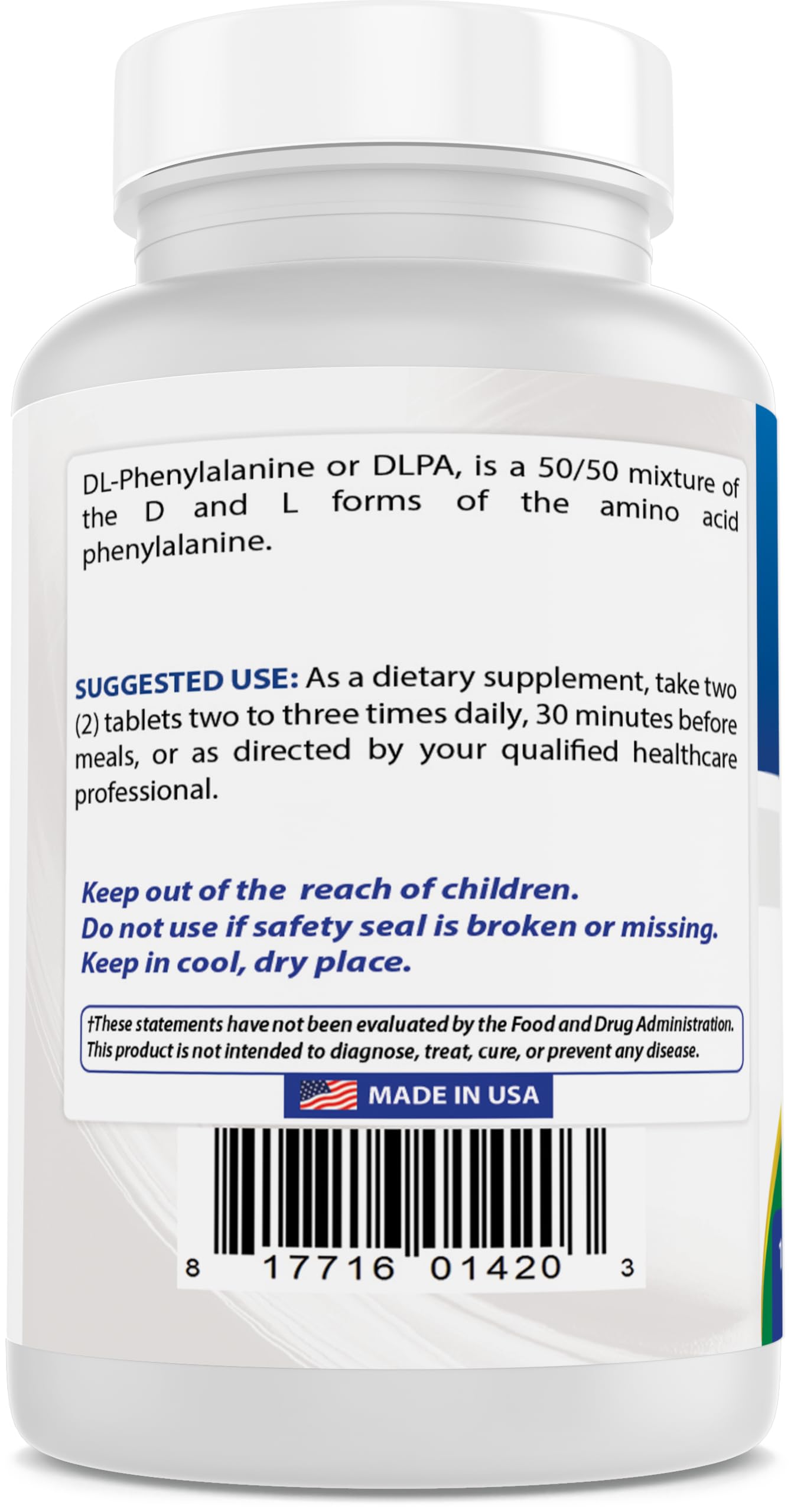 Best Naturals DLPA 500 mg Tablet, 120 Tablets