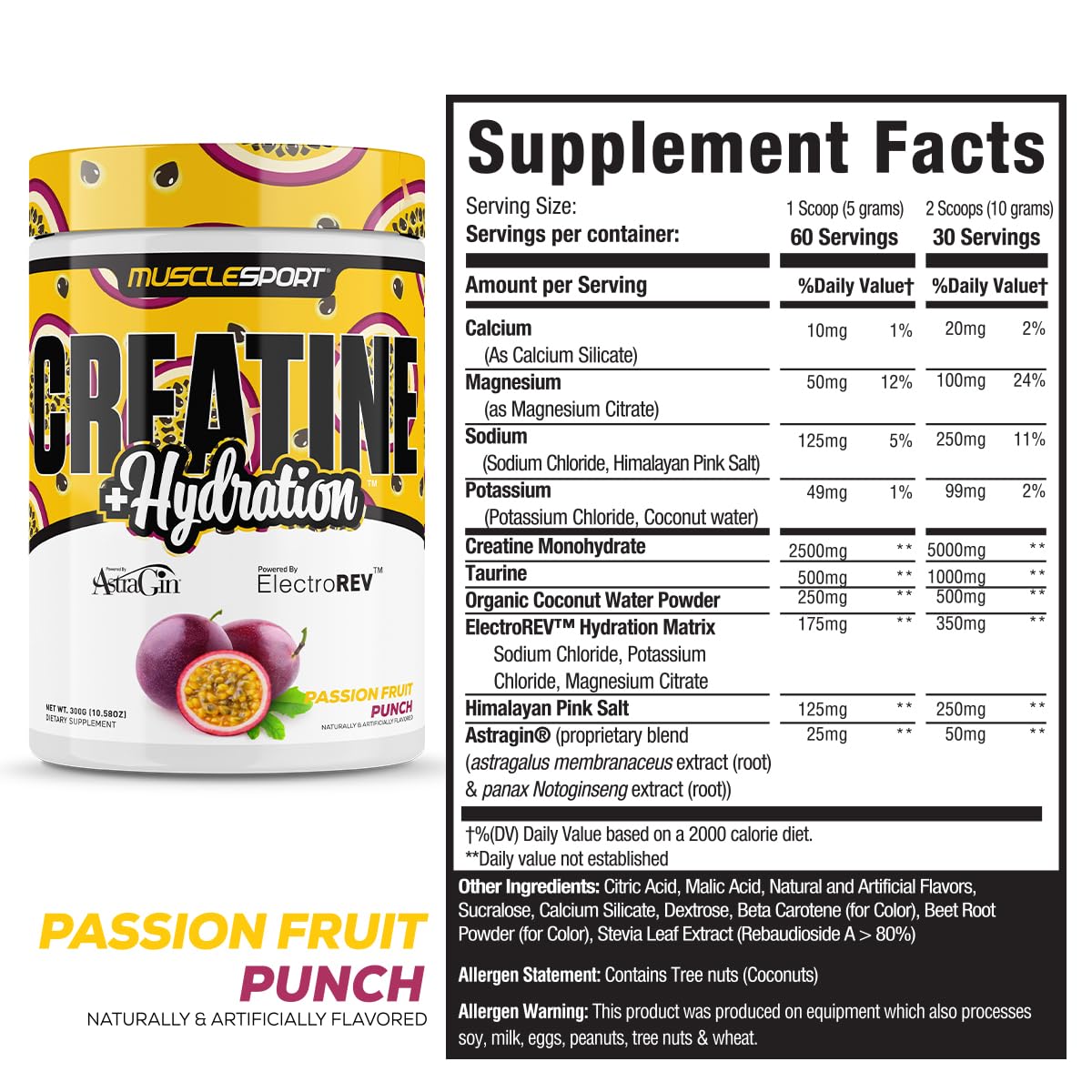 Musclesport Creatine Hydration Powder 10.58 oz