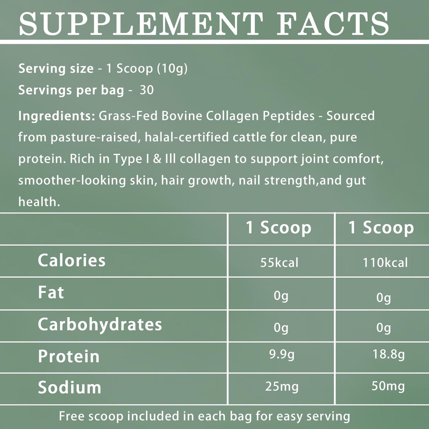 Lexenic Halal Collagen Protein Powder 1 oz