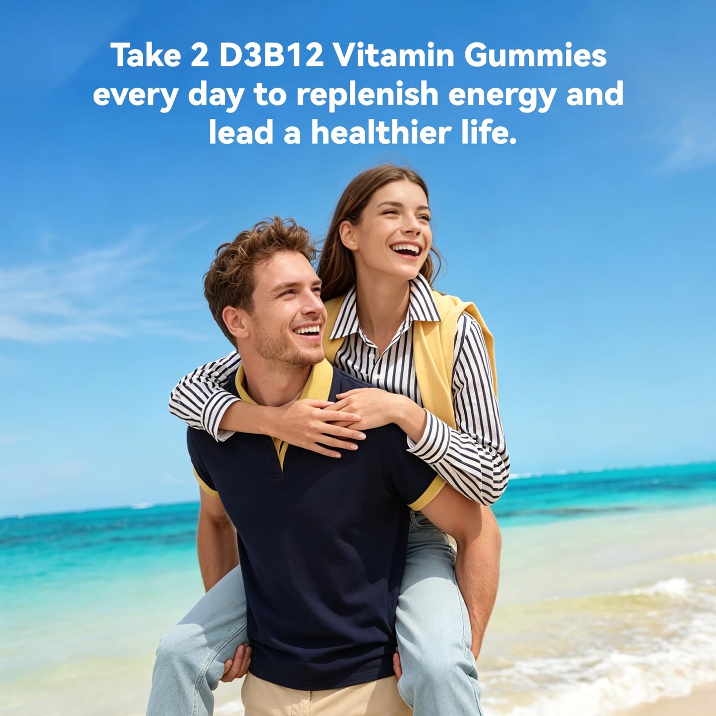Agumoon Vitamin D3 B12 Gummies 60 Count